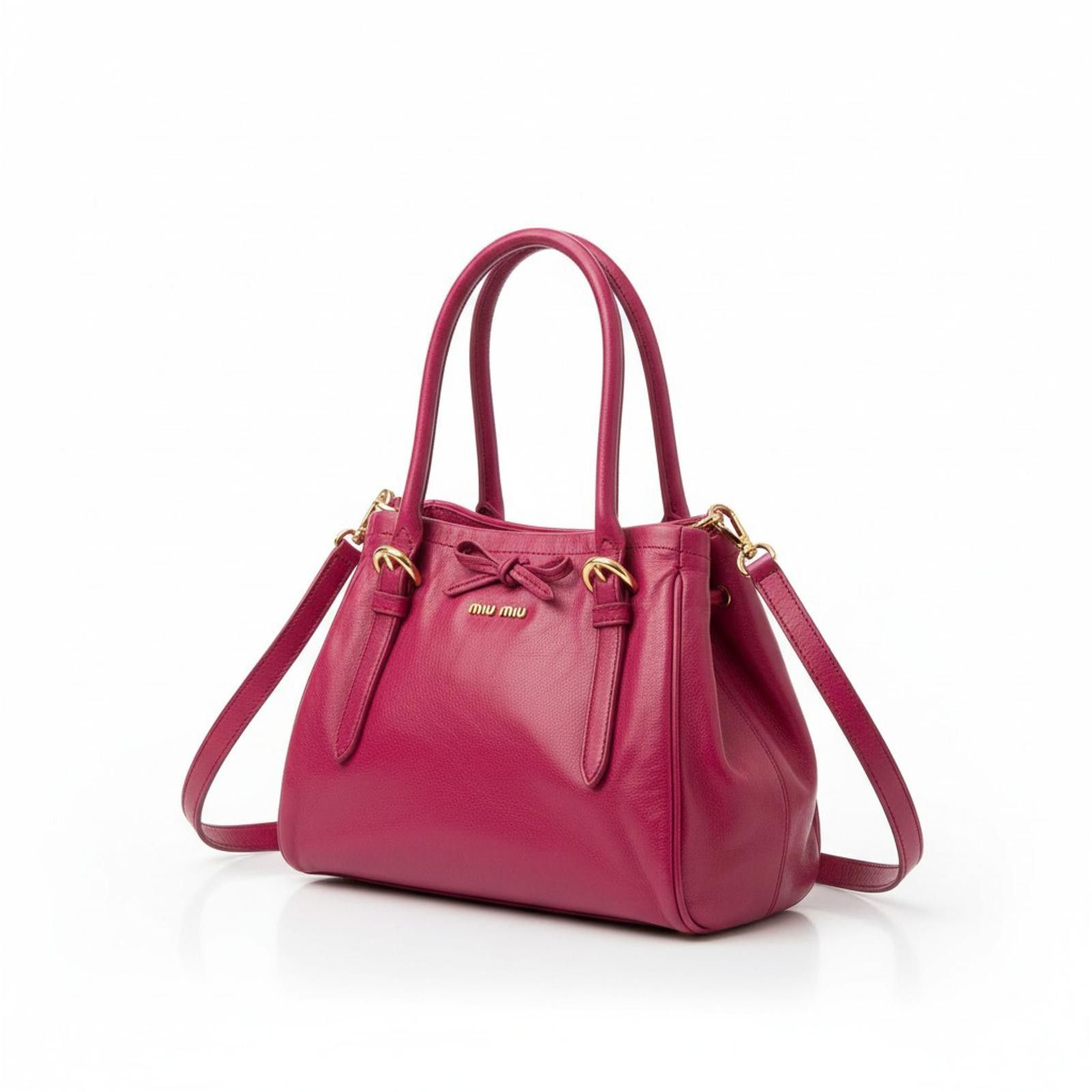 Miu Miu Miu Miu - Pink Leather Handbag Size ONE SIZE - 1 Thumbnail