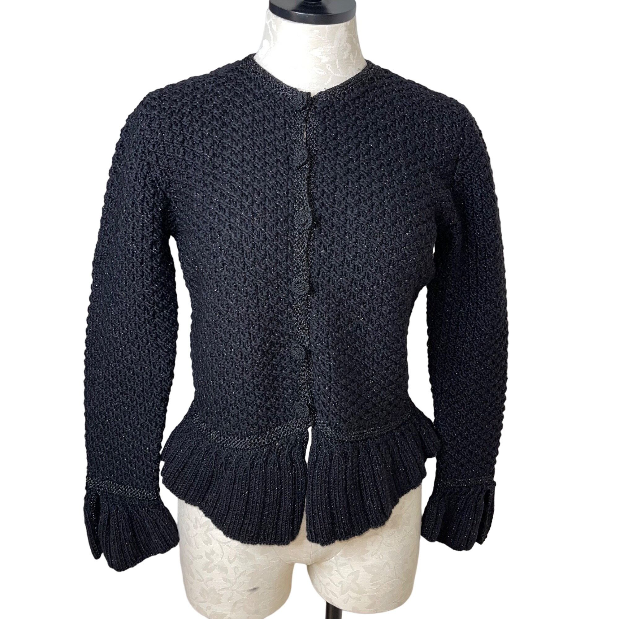 Vintage Vintage Womens Sweater Size Small Black Cardigan Size S / US 4 / IT 40 - 1 Thumbnail
