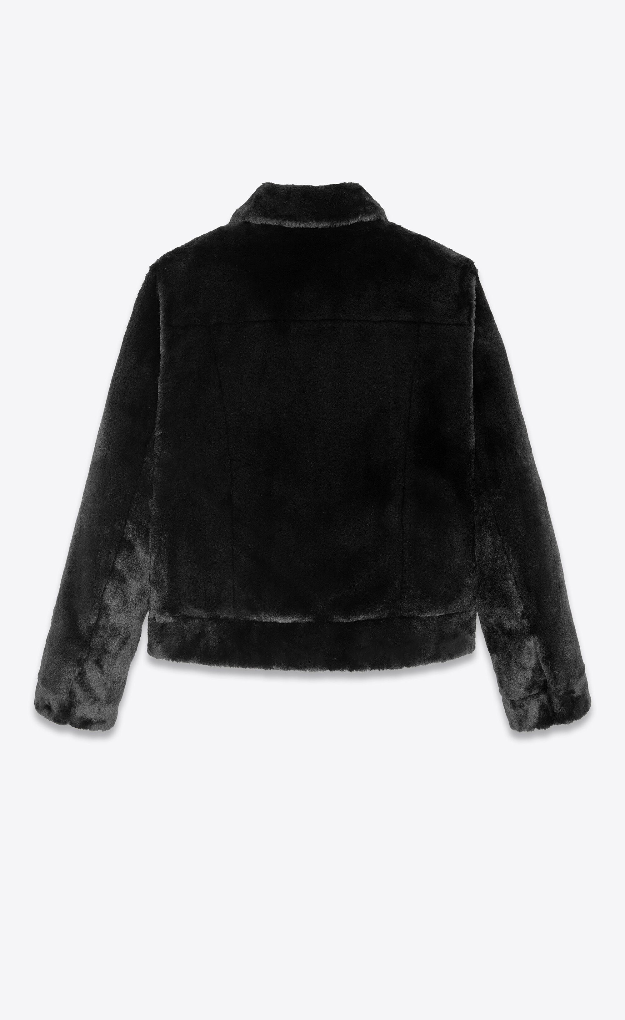 Saint Laurent Paris o1bcso1str1224 Denim Jacket In Animal Free Fur in Noir Size US S / EU 44-46 / 1 - 2 Thumbnail