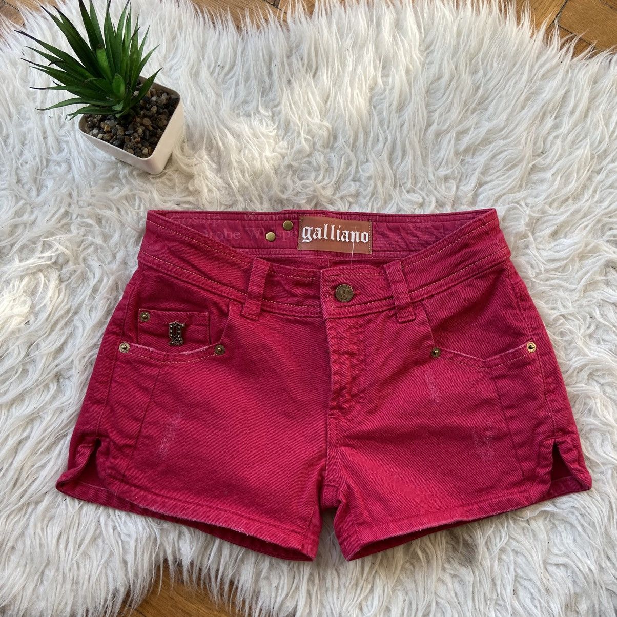 📌 NEW John Galliano Y2K Crazy Damen Bermuda Mini Shorts