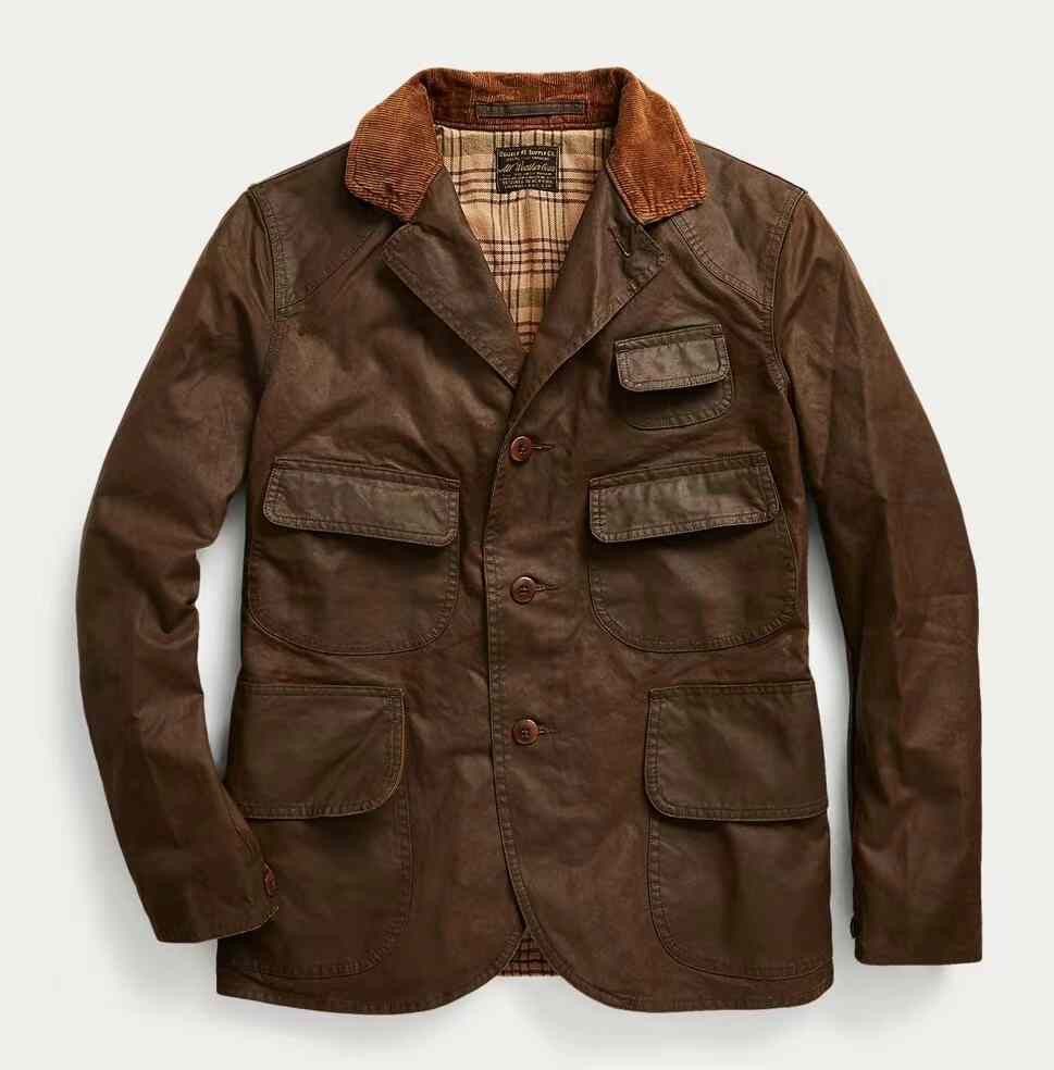 RRL Ralph Lauren RRL 2022 Waxed Hunting Jacket Size US S / EU 44-46 / 1 - 1 Thumbnail