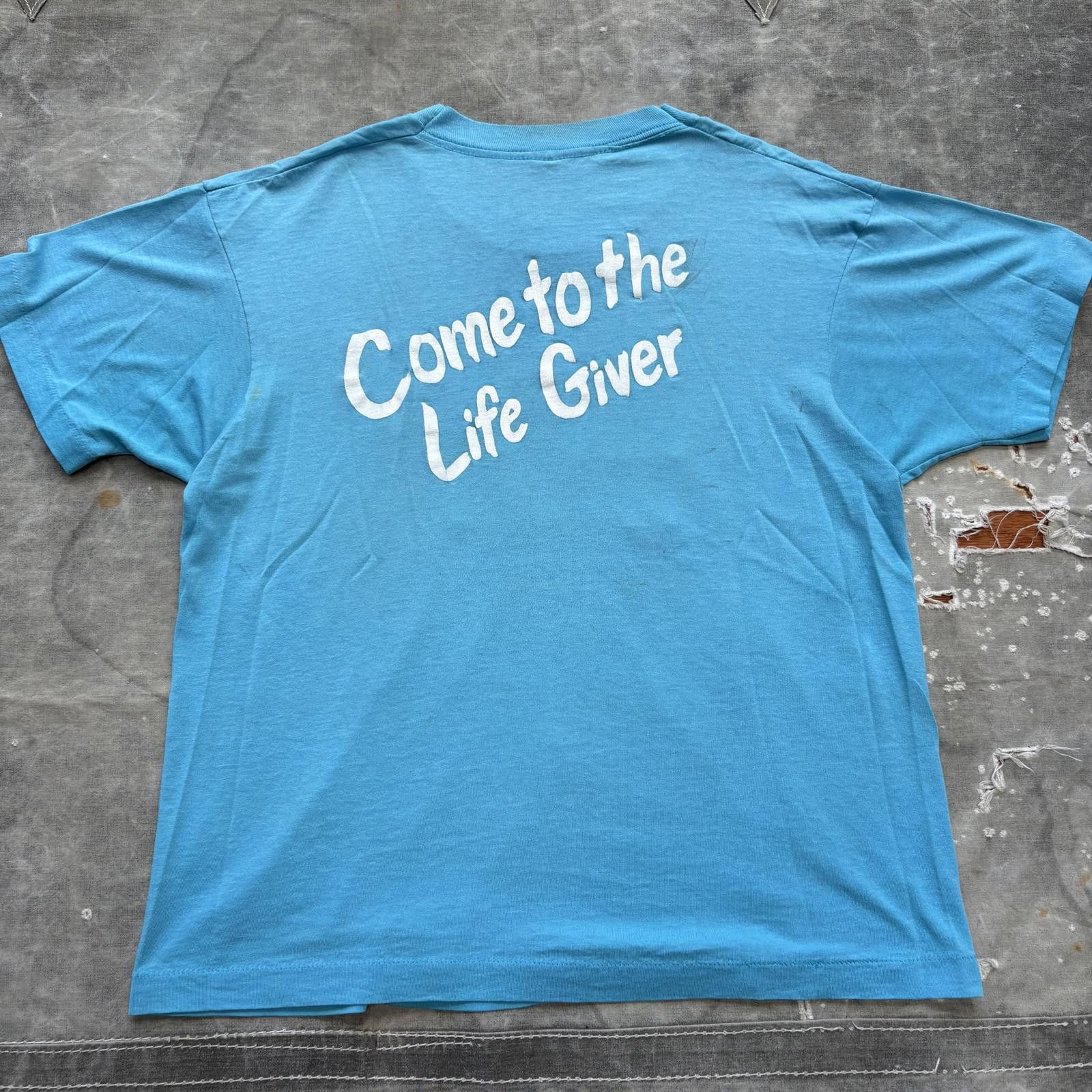 Other Vintage 80s Distressed The Witness Jesus Life Giver Shirt Size US M / EU 48-50 / 2 - 2 Thumbnail