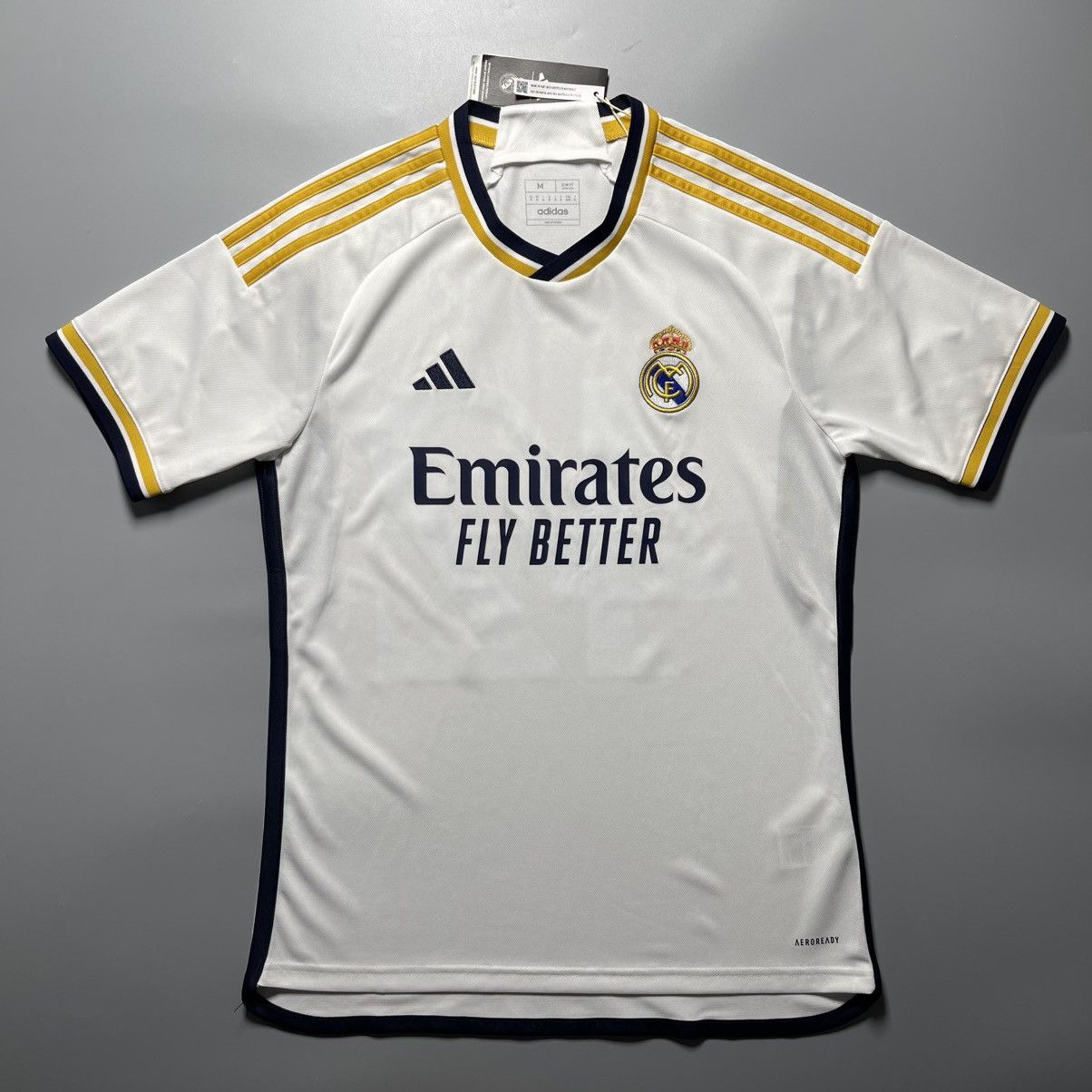 Adidas × Vintage NWT REAL MADRID 2023/2024 FOOTBALL HOME JERSEY #42 GULER Size US M / EU 48-50 / 2 - 2 Thumbnail