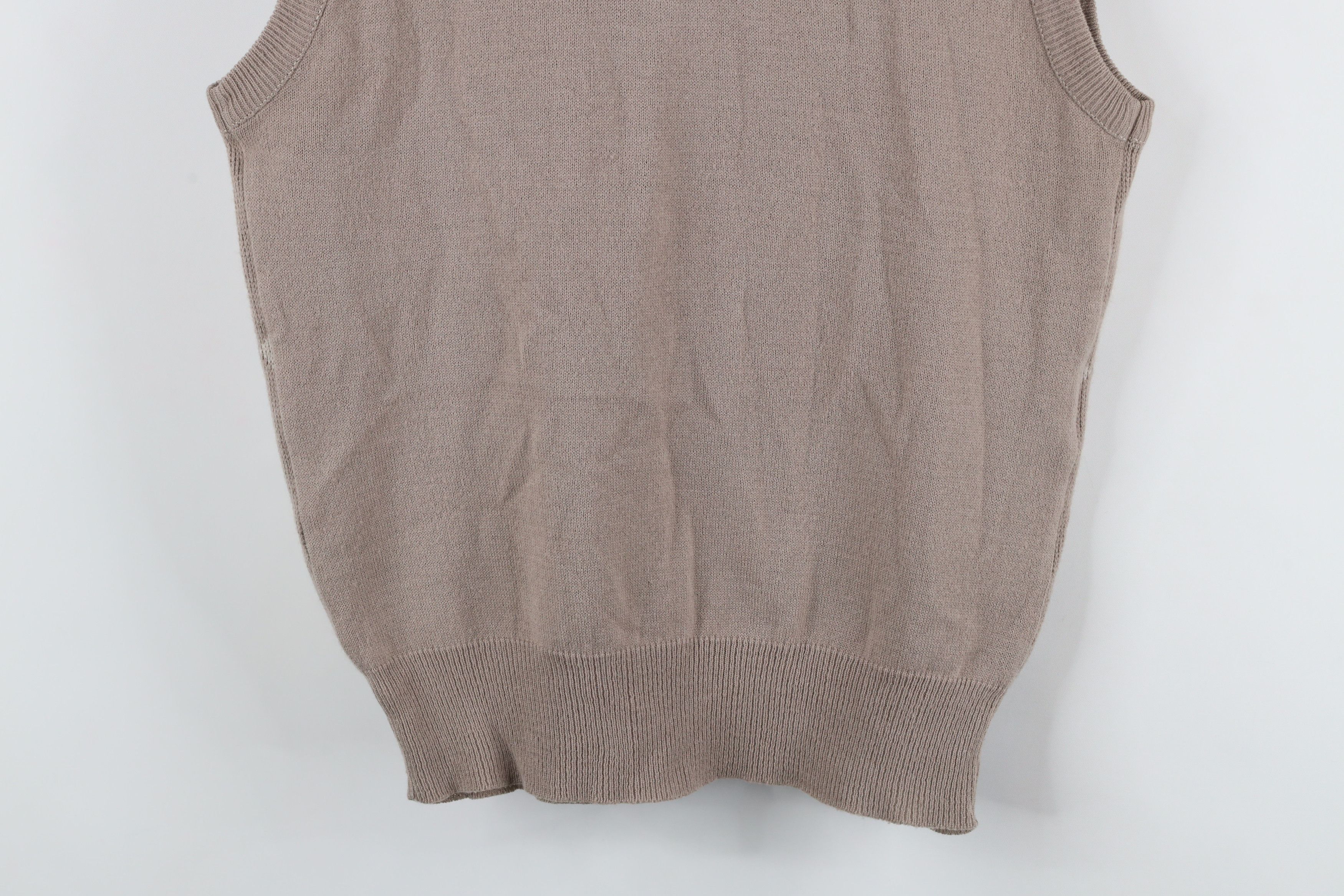 Vintage Vintage 90s Streetwear Argyle Ribbed Knit Sweater Vest Beige Size US S / EU 44-46 / 1 - 7 Thumbnail