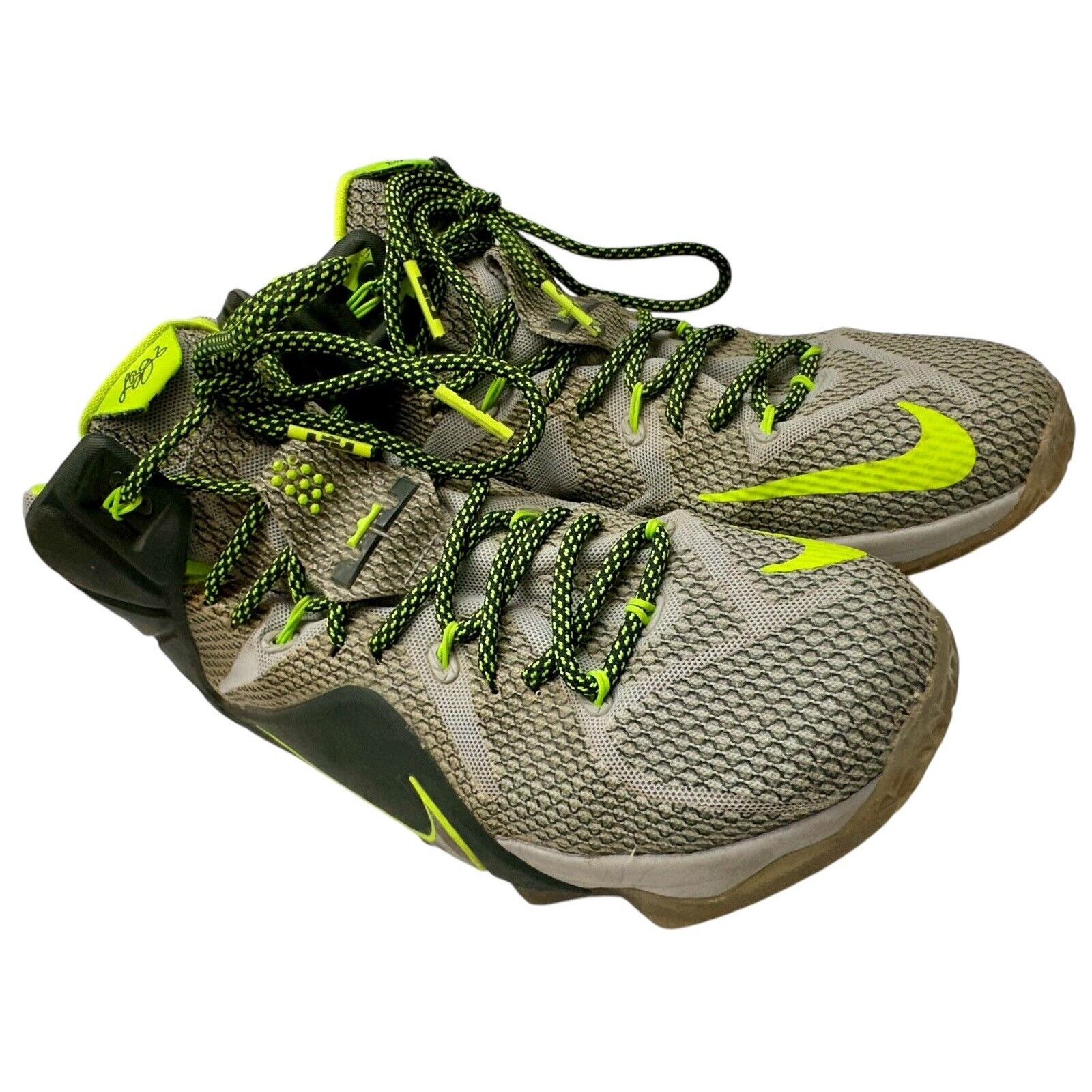 Nike Nike LeBron 12 'Dunkman Wolf Grey Black Electric Green US 9 Size US 9 / EU 42 - 7 Thumbnail