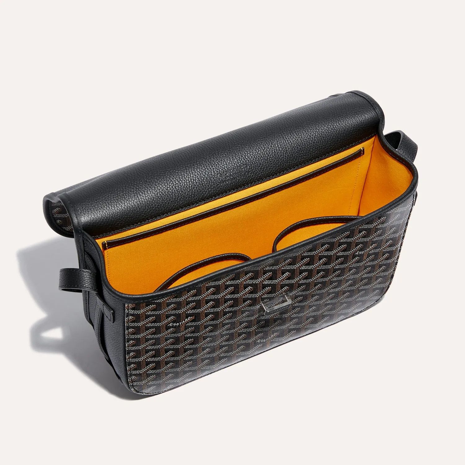 GOYARD BAG CROSSBODY MONOGRAM LEATHER SAINT LOGO BLACK