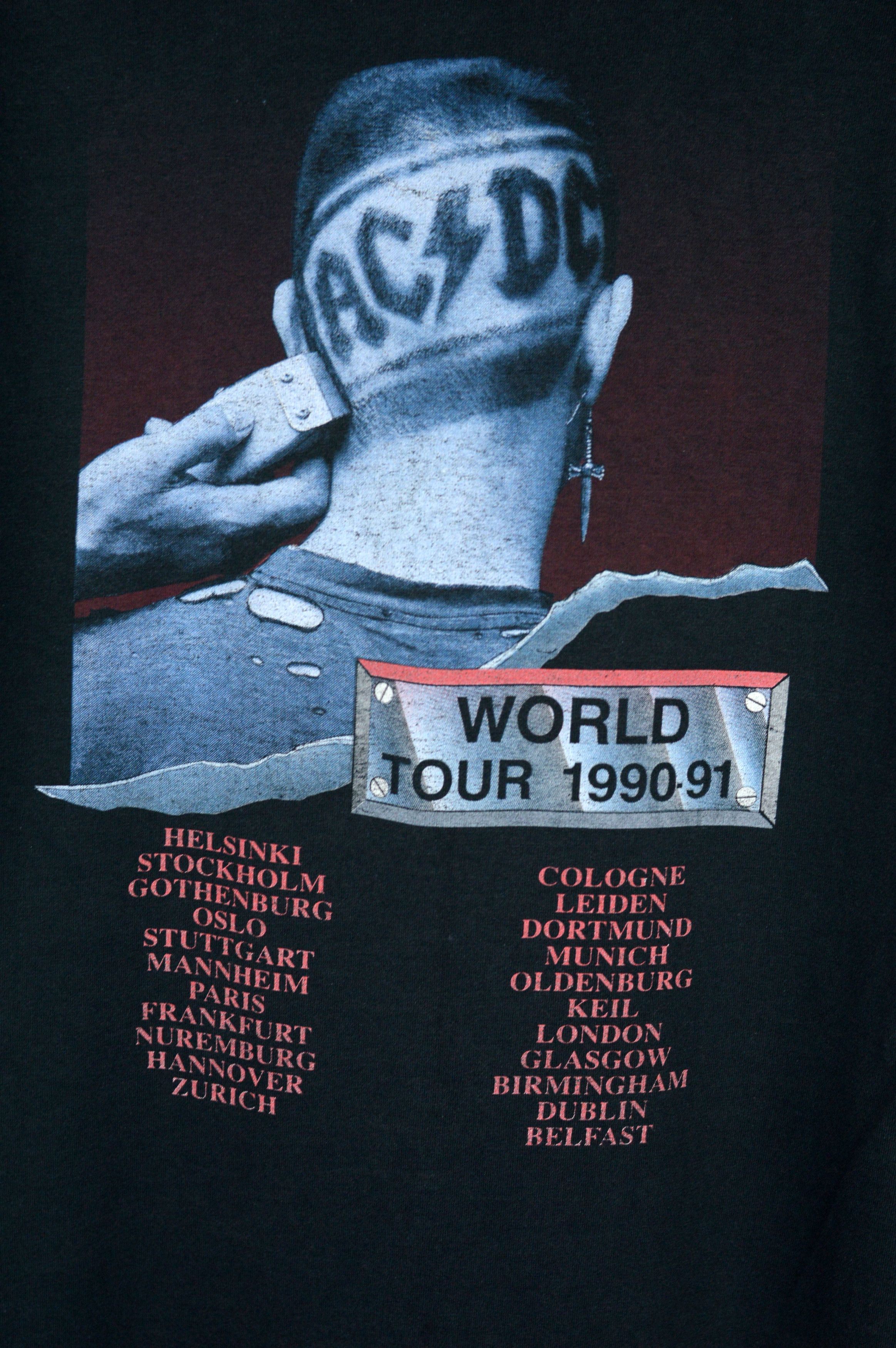 Band Tees × Vintage Vintage AC DC Back In Black 1991 t shirt Size US M / EU 48-50 / 2 - 4 Thumbnail