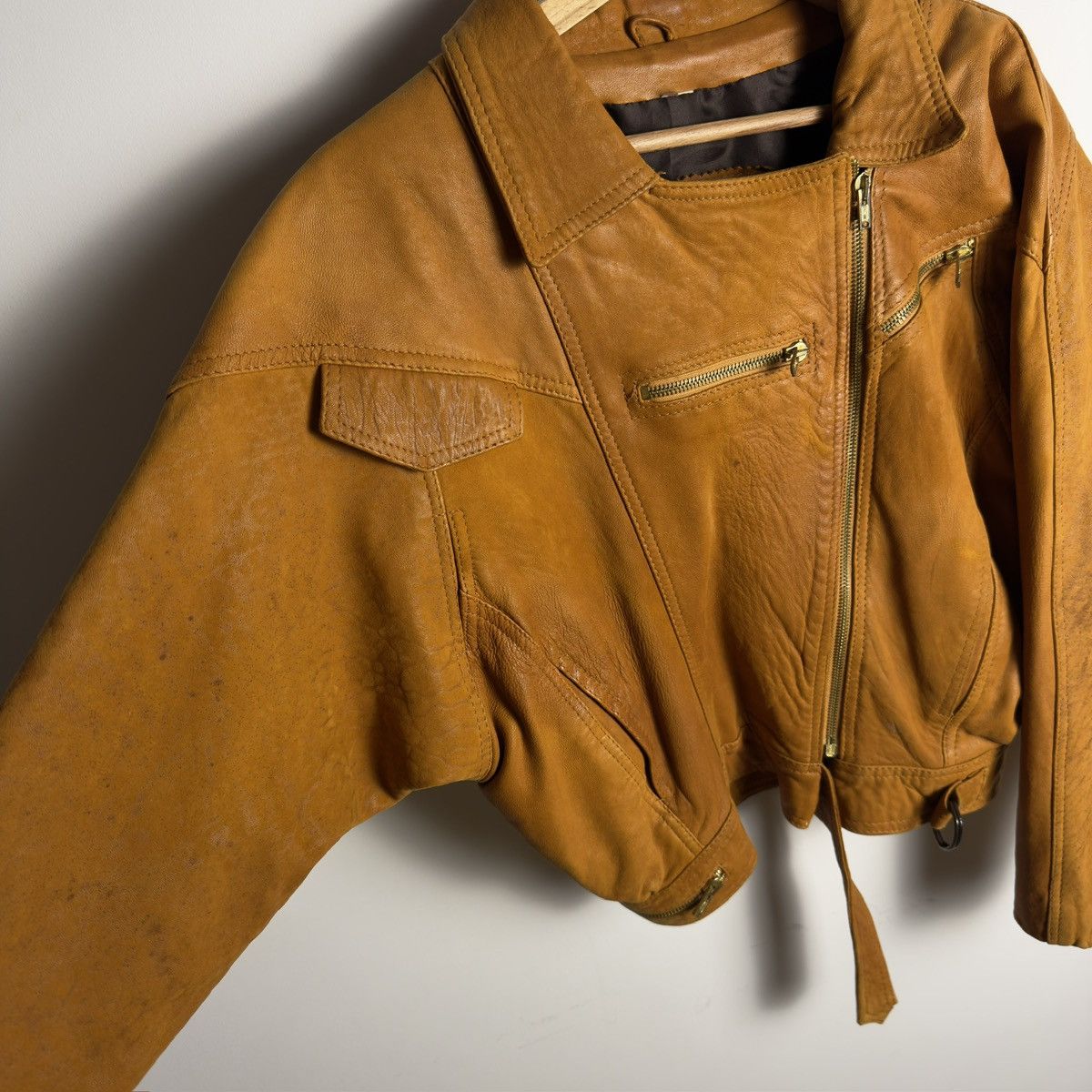 AMI Ami Londnon Vintage Biker Leather Jacket Size M / US 6-8 / IT 42-44 - 3 Thumbnail