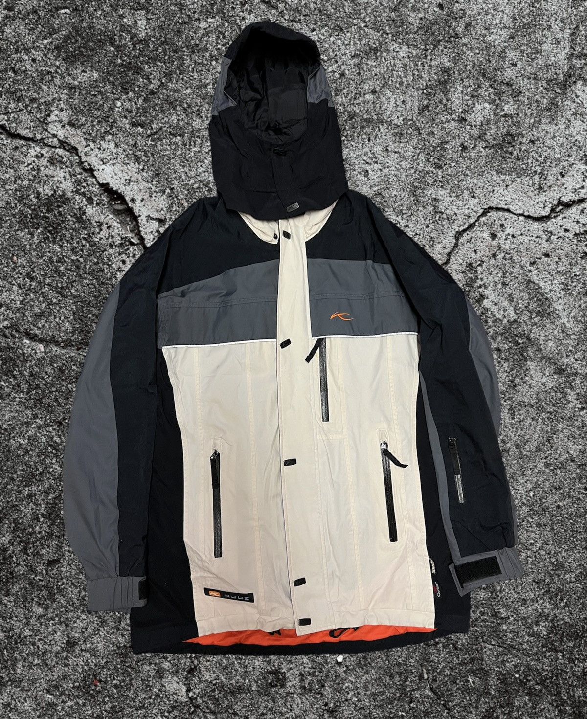 image of Kjus Systems Technical Three Tone Ski Balaclava Jacket in White, Men's (Size Medium)