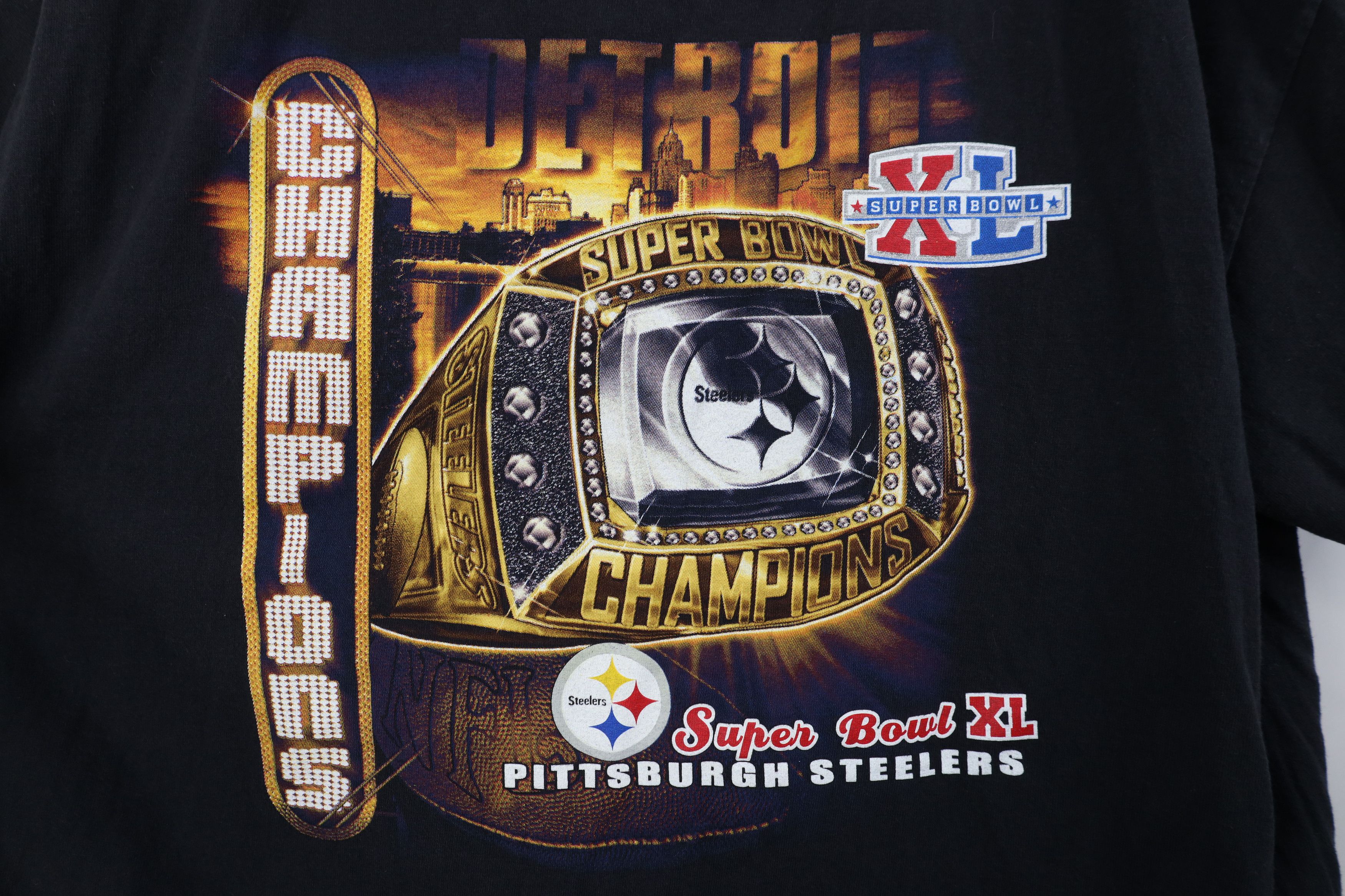 Vintage Vintage Y2K Super Champs Ring Pittsburgh Steelers T-Shirt Size US XL / EU 56 / 4 - 4 Thumbnail