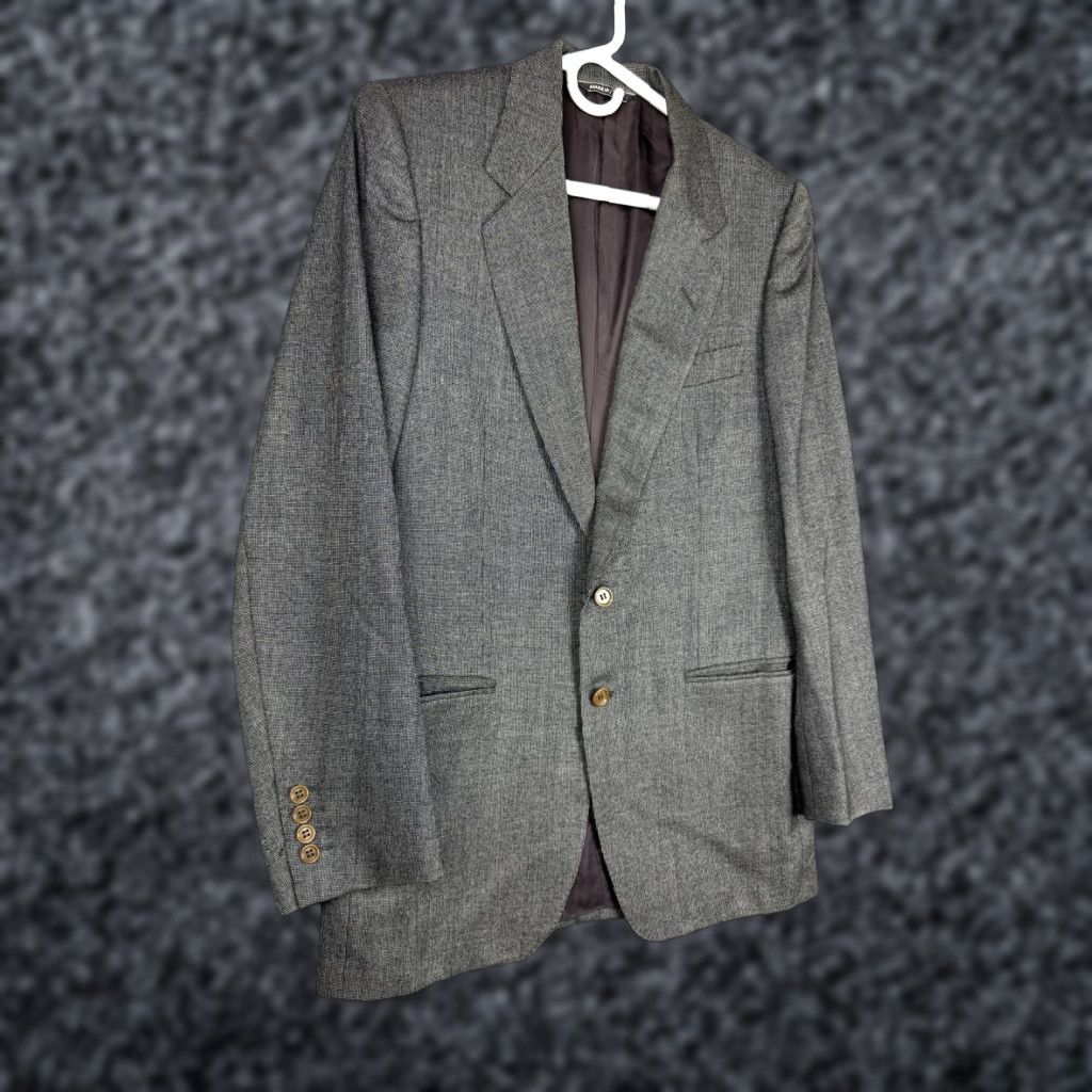 Canali Canali Loro Piana Blazer Jacket Men 46 Wool 2-Button Gray Size 46R - 1 Thumbnail