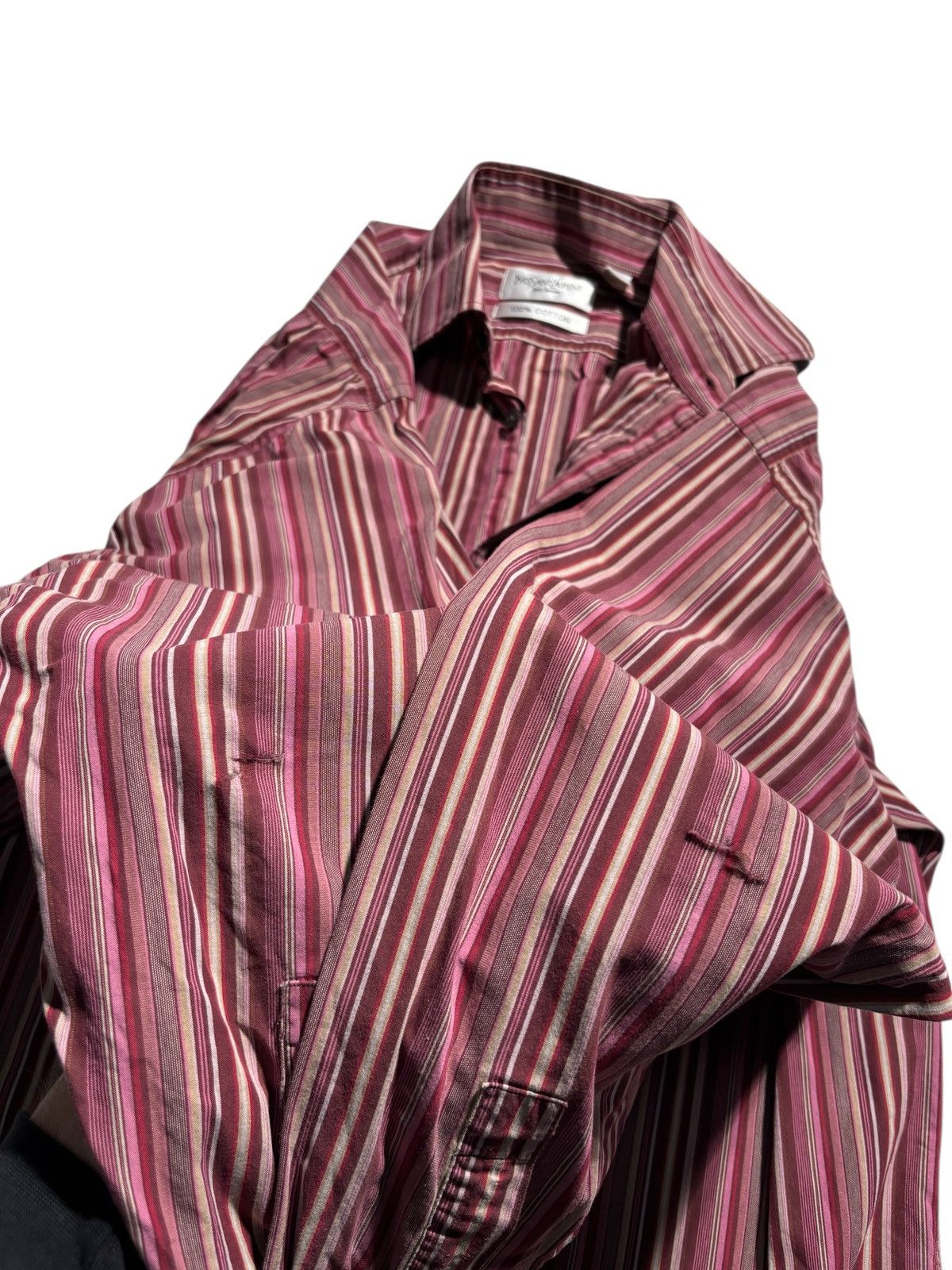 Yves Saint Laurent Yves Saint Laurent Striped Shirts Long Sleeve Retro 90’s Size US M / EU 48-50 / 2 - 5 Thumbnail