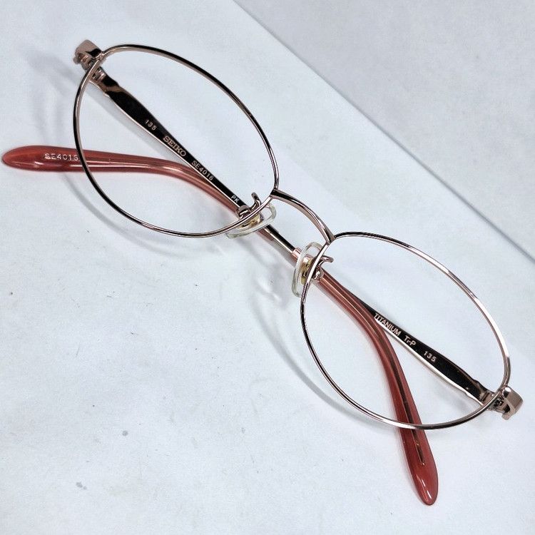 Seiko SEIKO Stella SE4016 Pure Titanium Oval Glasses Pink Gold Size ONE SIZE - 1 Thumbnail