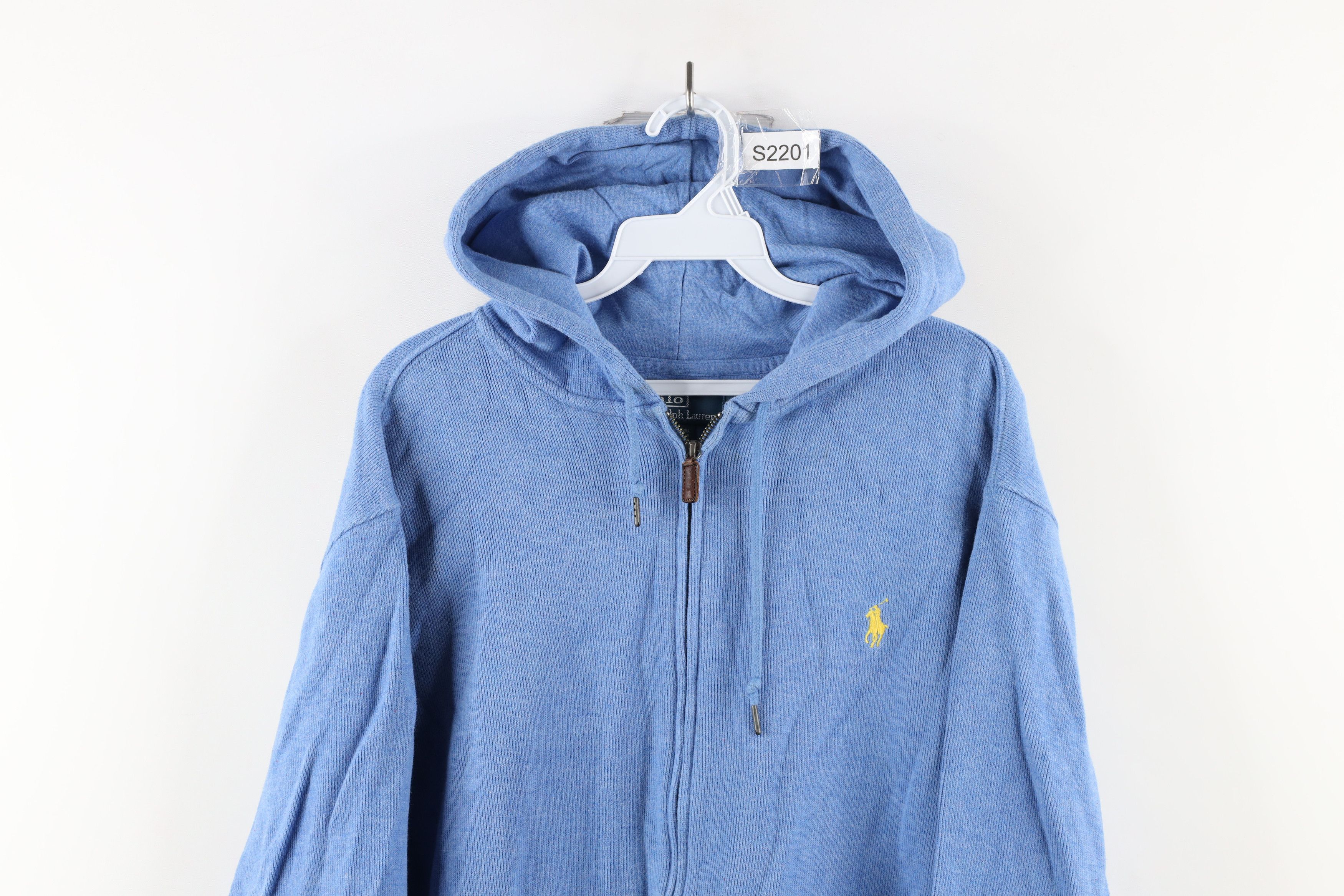 トップス 90s LAUREN RALPH LAUREN knit hoodie Vtg 90s Polo Ralph Lauren Double-Knit Peach Hoodie Faded Men