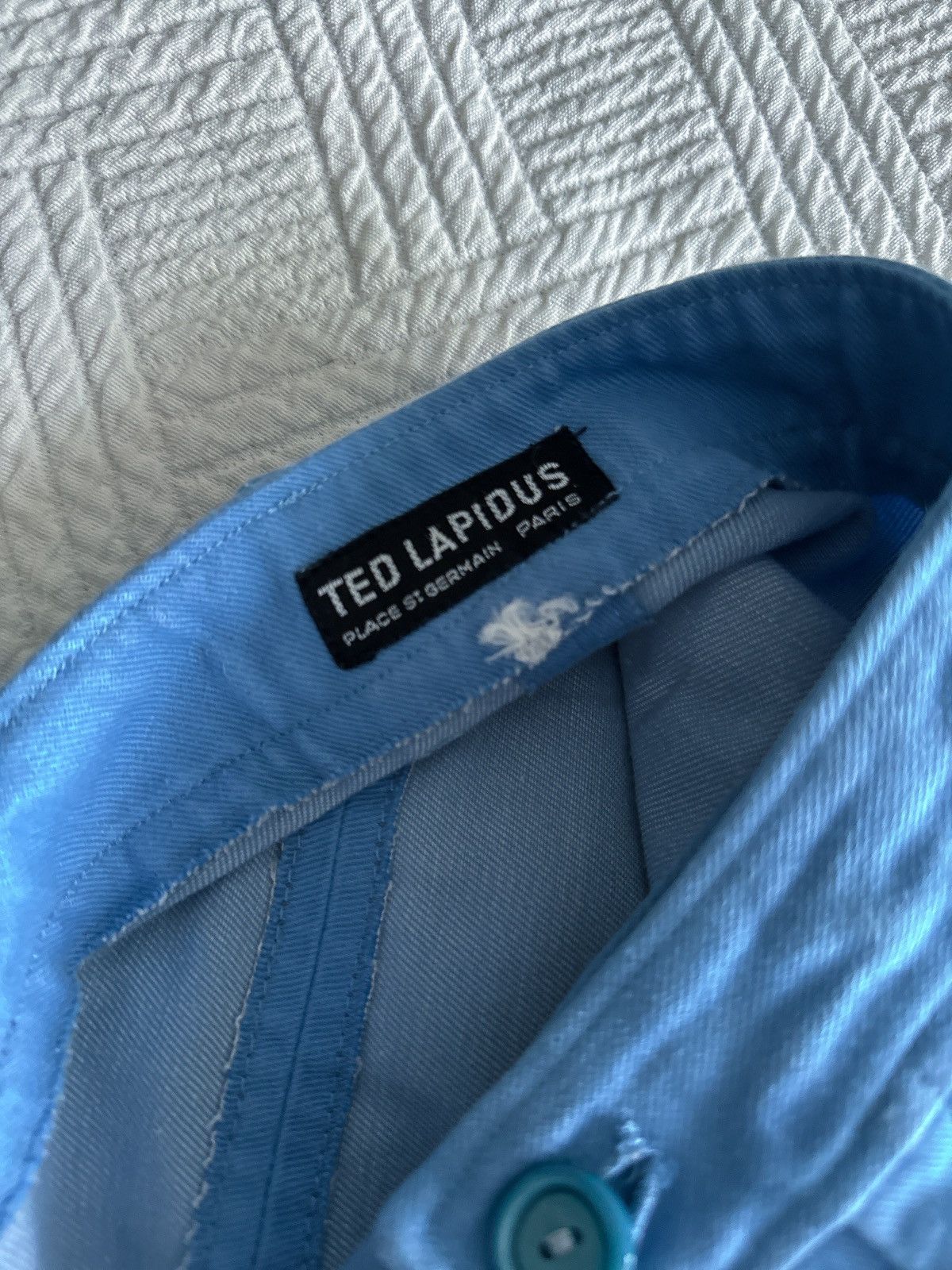 Vintage Ted Lapidus jeans pants flared baggy wide blue