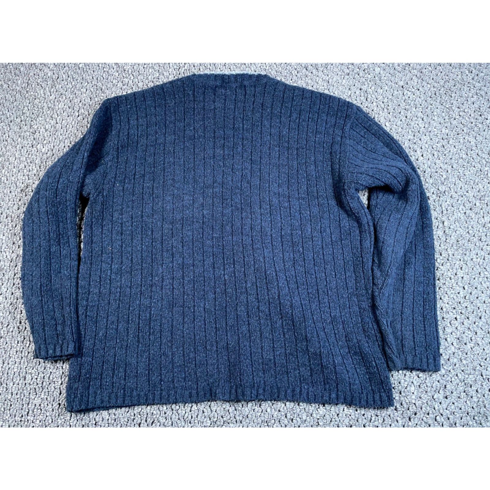 Vintage VTG 90s Preppy Striped Pattern Sweater Adult 2XL Dark Blue Chunky Knit Skater Size US XXL / EU 58 / 5 - 2 Thumbnail