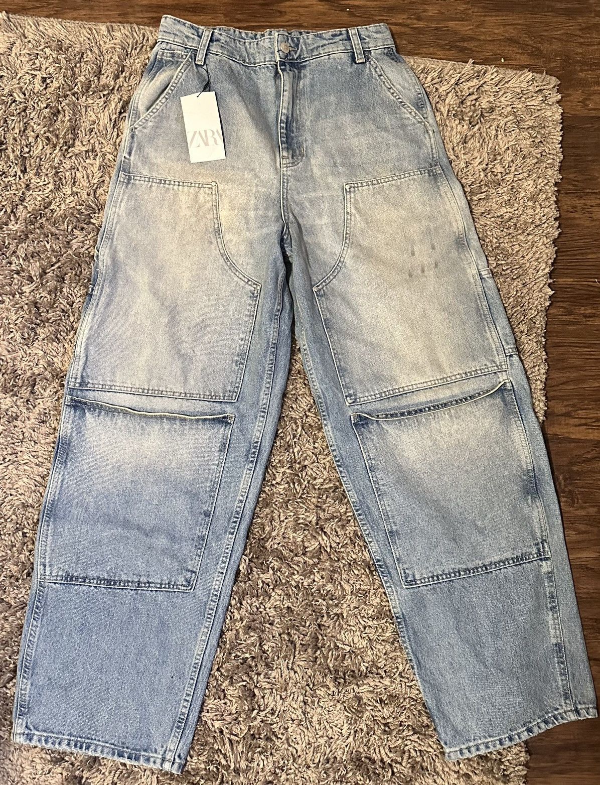 Zara Double Knee Carpenter Denim Size US 29 - 1 Thumbnail