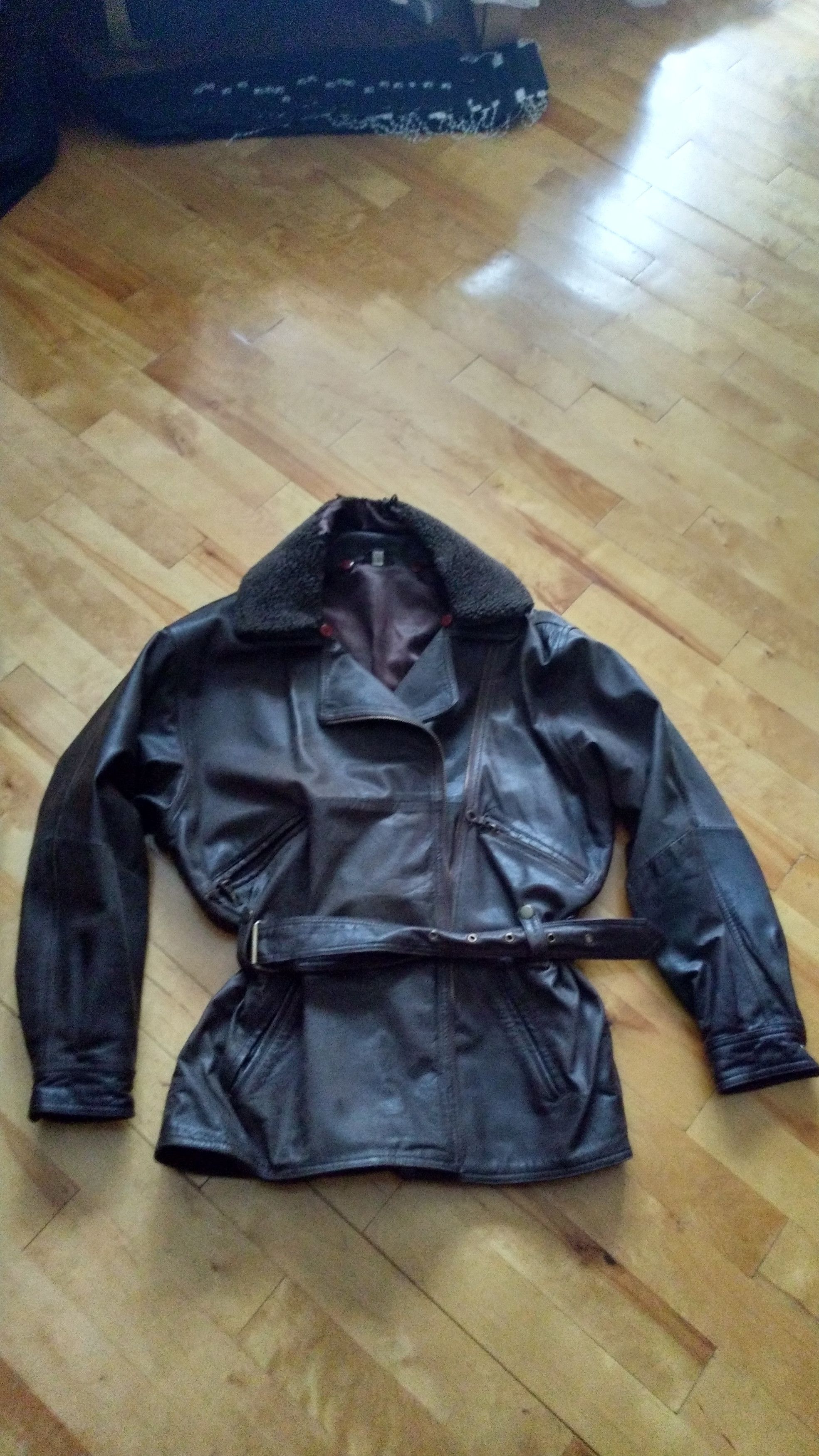Genuine Leather 100% Leather Jacket Vintage Coat alt opium goth grunge Size M / US 6-8 / IT 42-44 - 2 Thumbnail