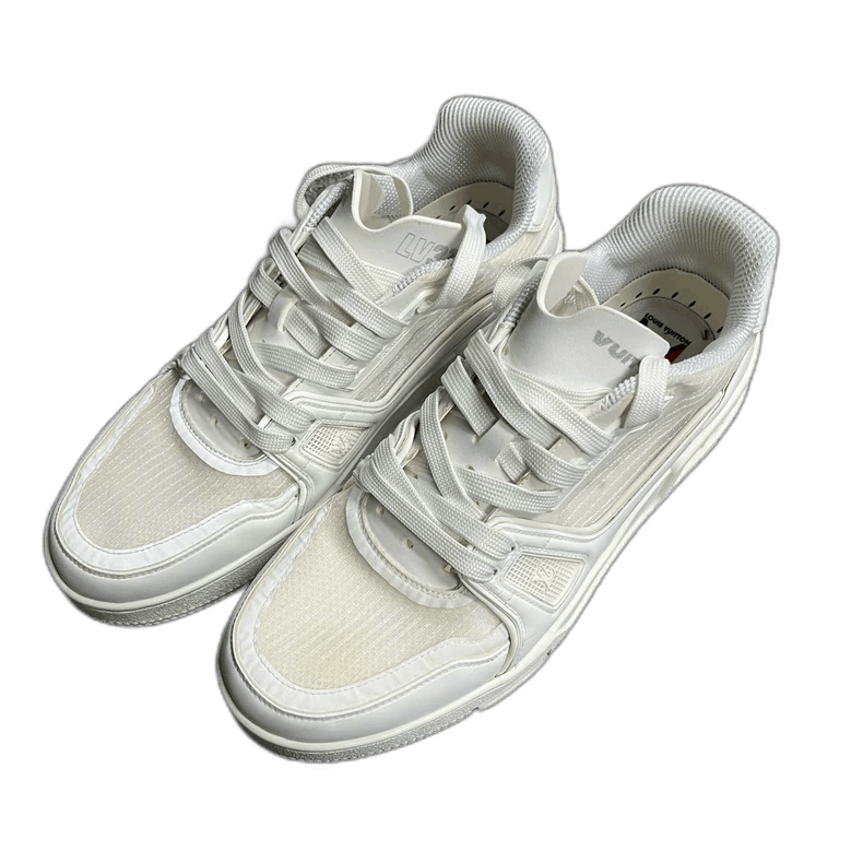Louis Vuitton Louis Vuitton White Low Top Lace Up Sneakers Size US 6 / EU 39 - 1 Thumbnail