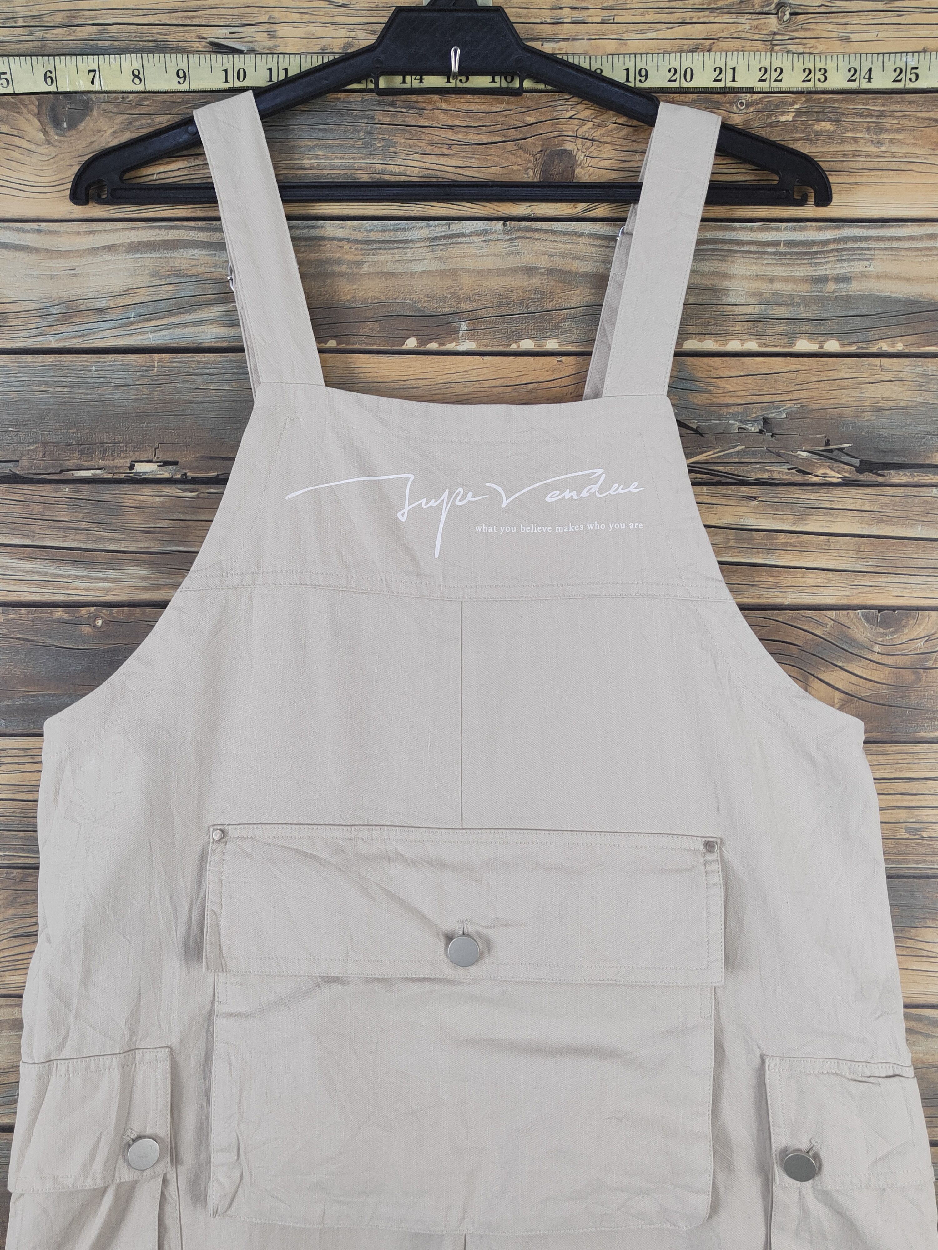 Marvel Comics × Vintage Vintage Marvel-Jupe Vendue Beige Overall Jumpsuits Size 37" - 13 Thumbnail
