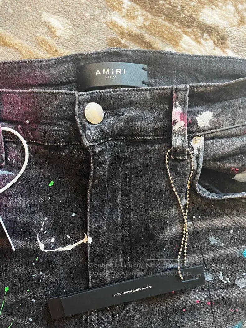 Amiri Amiri Classic Colorful Splattered Destroyed Denim Jeans Si Size US 33 - 3 Thumbnail