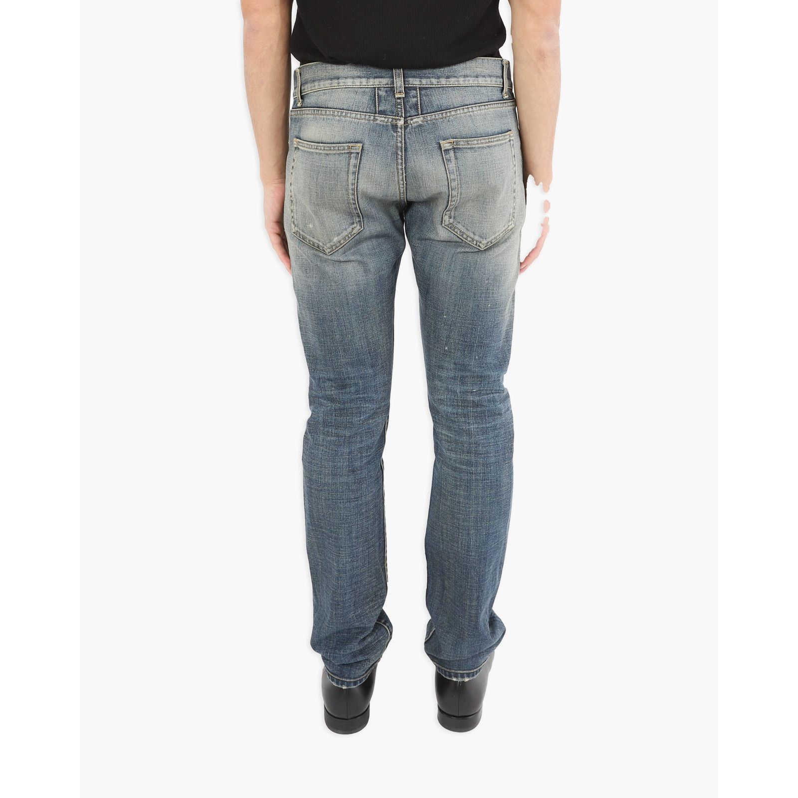 Saint Laurent Paris FW13 Slim Fit Denim in Mud Washed Denim D01 Size US 32 / EU 48 - 7 Thumbnail