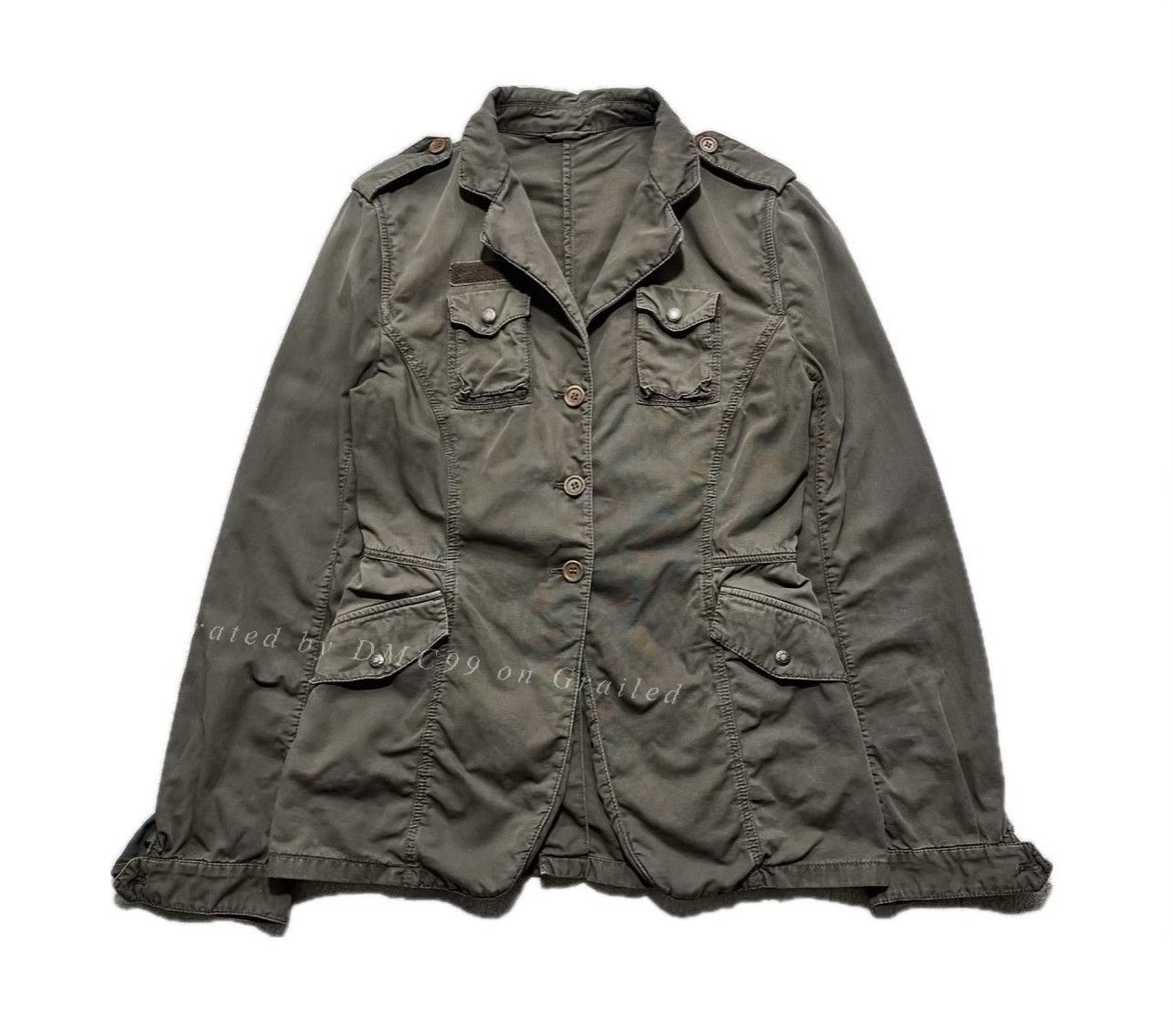 Vintage Vintage Prada 2000s Military Blazer Jacket Size M / US 6-8 / IT 42-44 - 1 Thumbnail