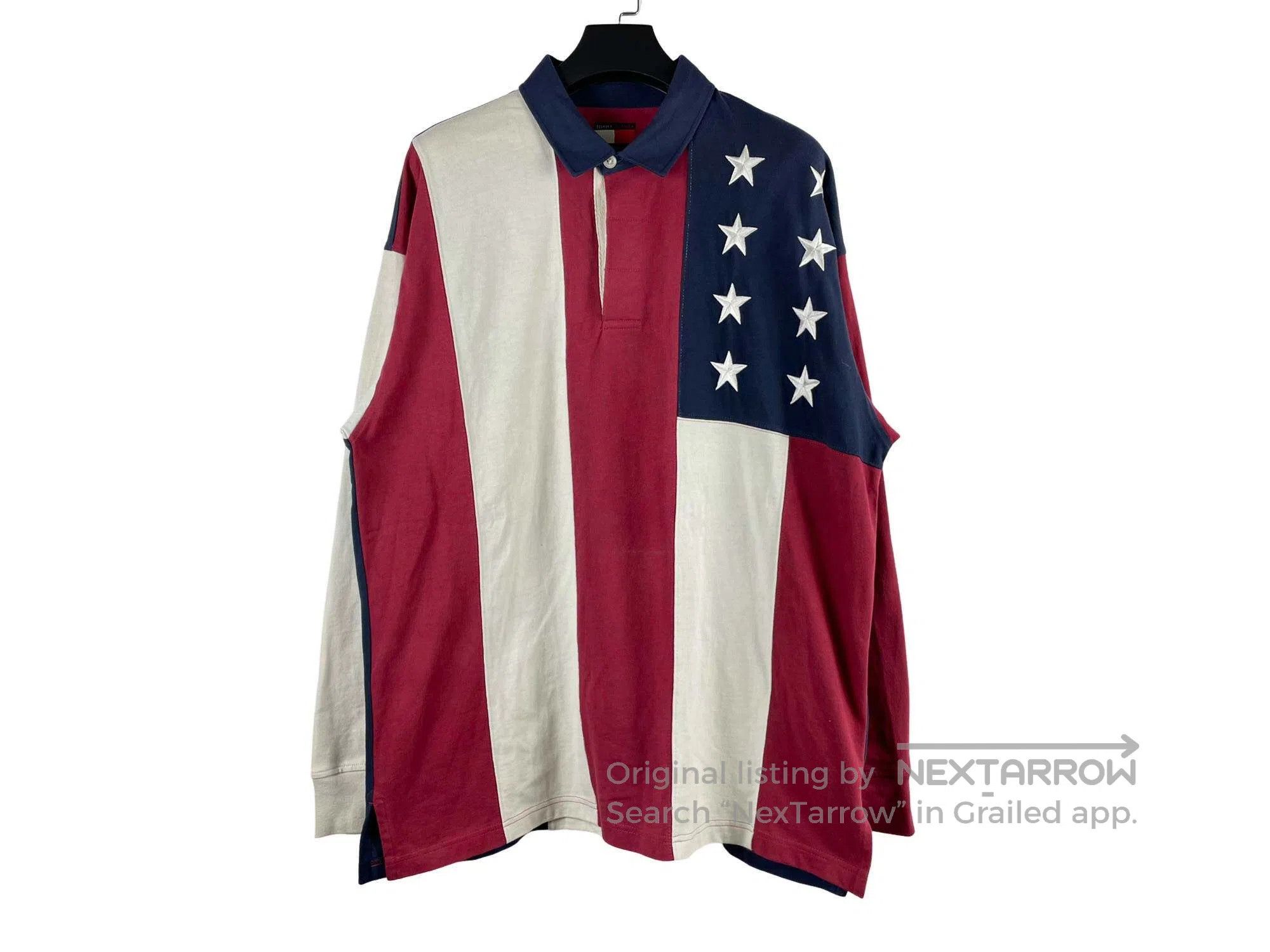 Tommy Hilfiger TOMMY HILFIGER Flag Striped Color Block Long Sleeve Size US M / EU 48-50 / 2 - 1 Thumbnail