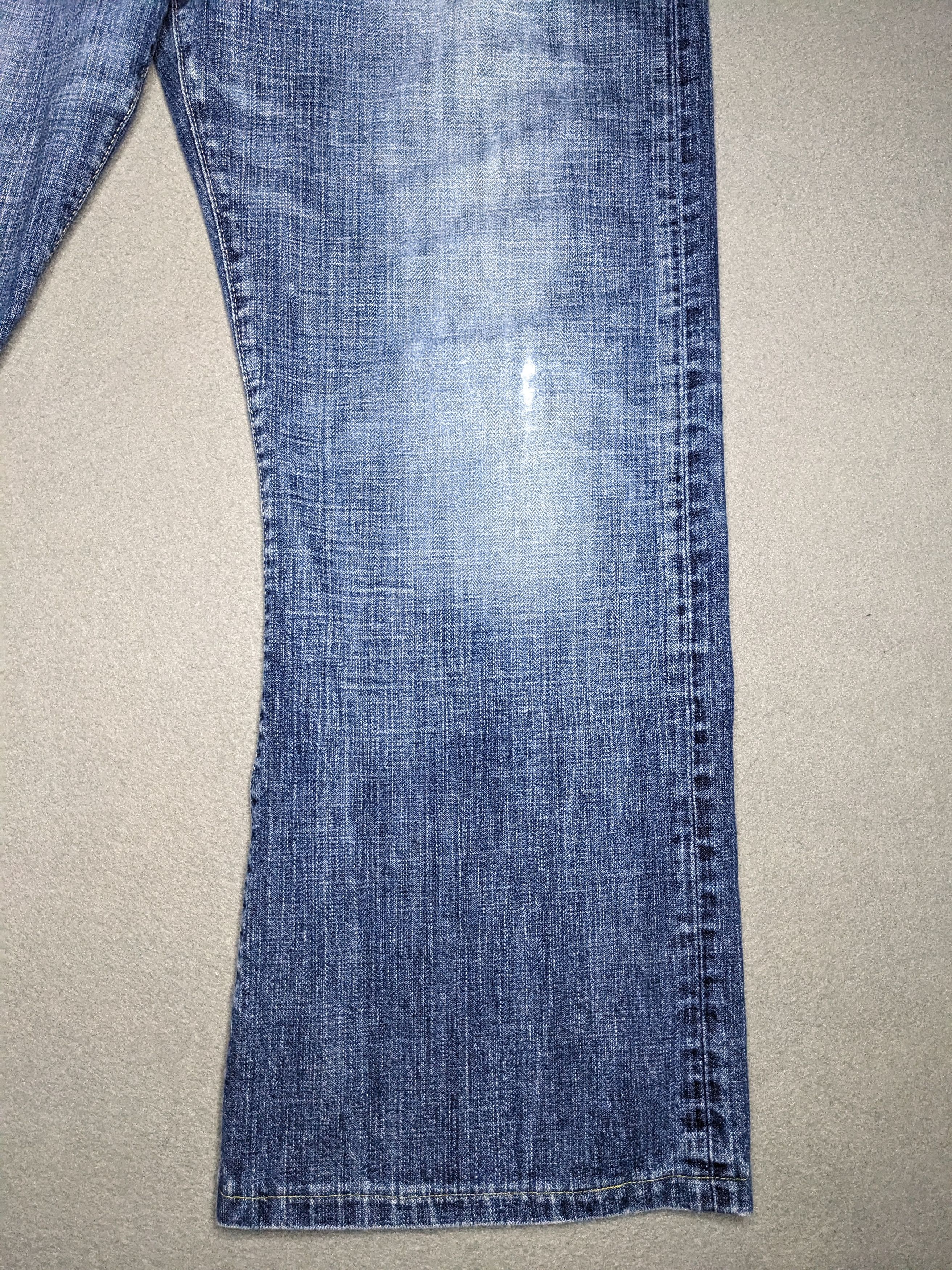 Guess VTG Guess Jeans The Cliff Bootcut Denim 35x29 Y2K Distressed Size US 35 - 2 Thumbnail