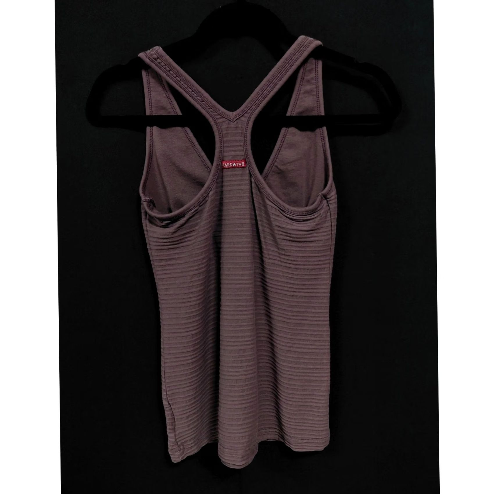 Hard Tail HARD TAIL FOREVER Tank Top Purple Solid Knit Sleeveless Size M Cotton Spandex Women Size M / US 6-8 / IT 42-44 - 2 Thumbnail