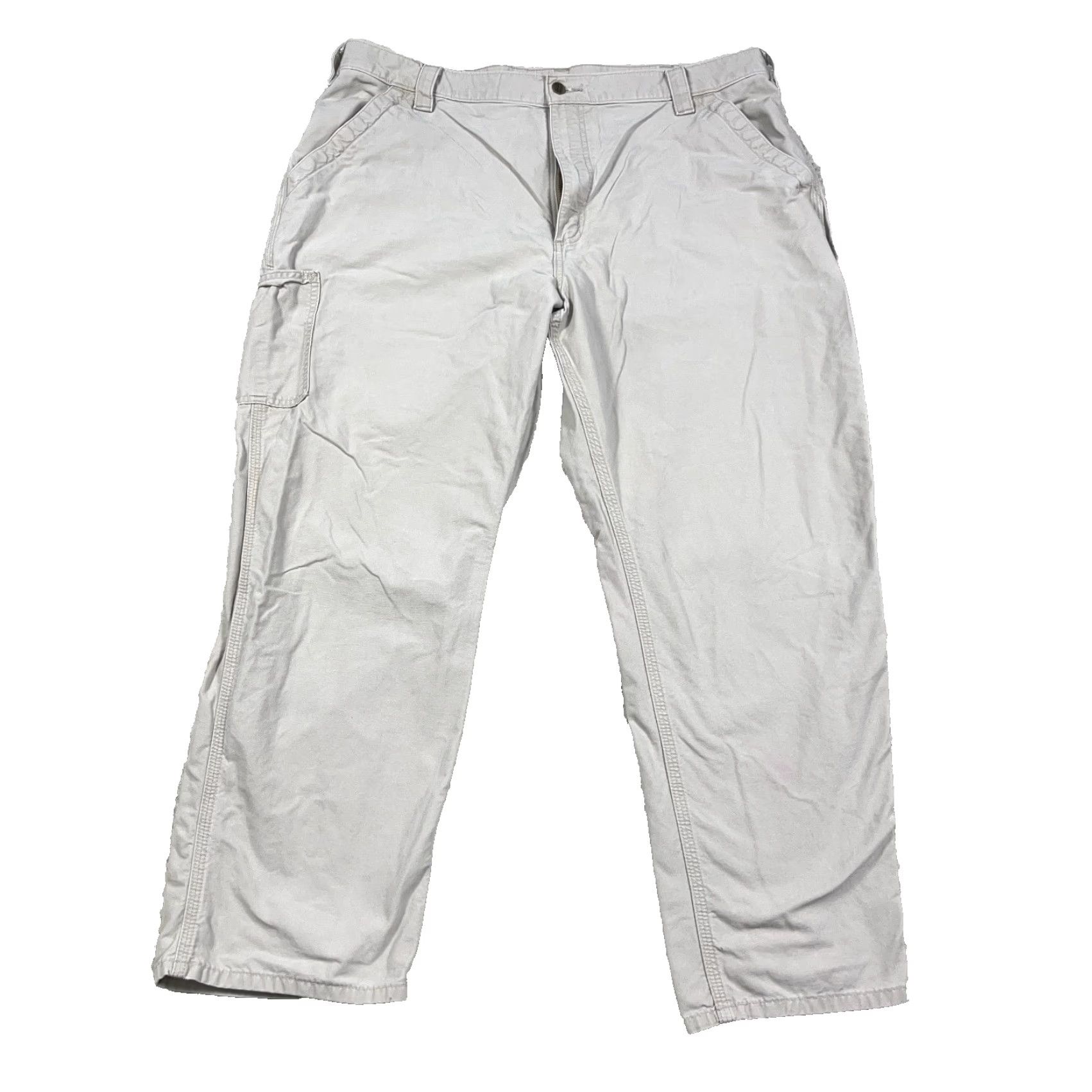 Carhartt VINTAGE Carhartt Pants Men 42x30 Carpenter JeansDungaree Work Wear B151 VTG Y2K Brown Beige Canvas 5-Pocket Casual Workwear Mens Size US 42 / EU 58 - 3 Thumbnail