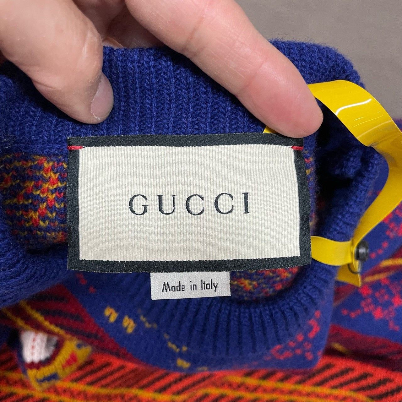 Gucci Gucci Blue stitched full-print sweater 2501-Nextarrow Size US XS / EU 42 / 0 - 5 Thumbnail