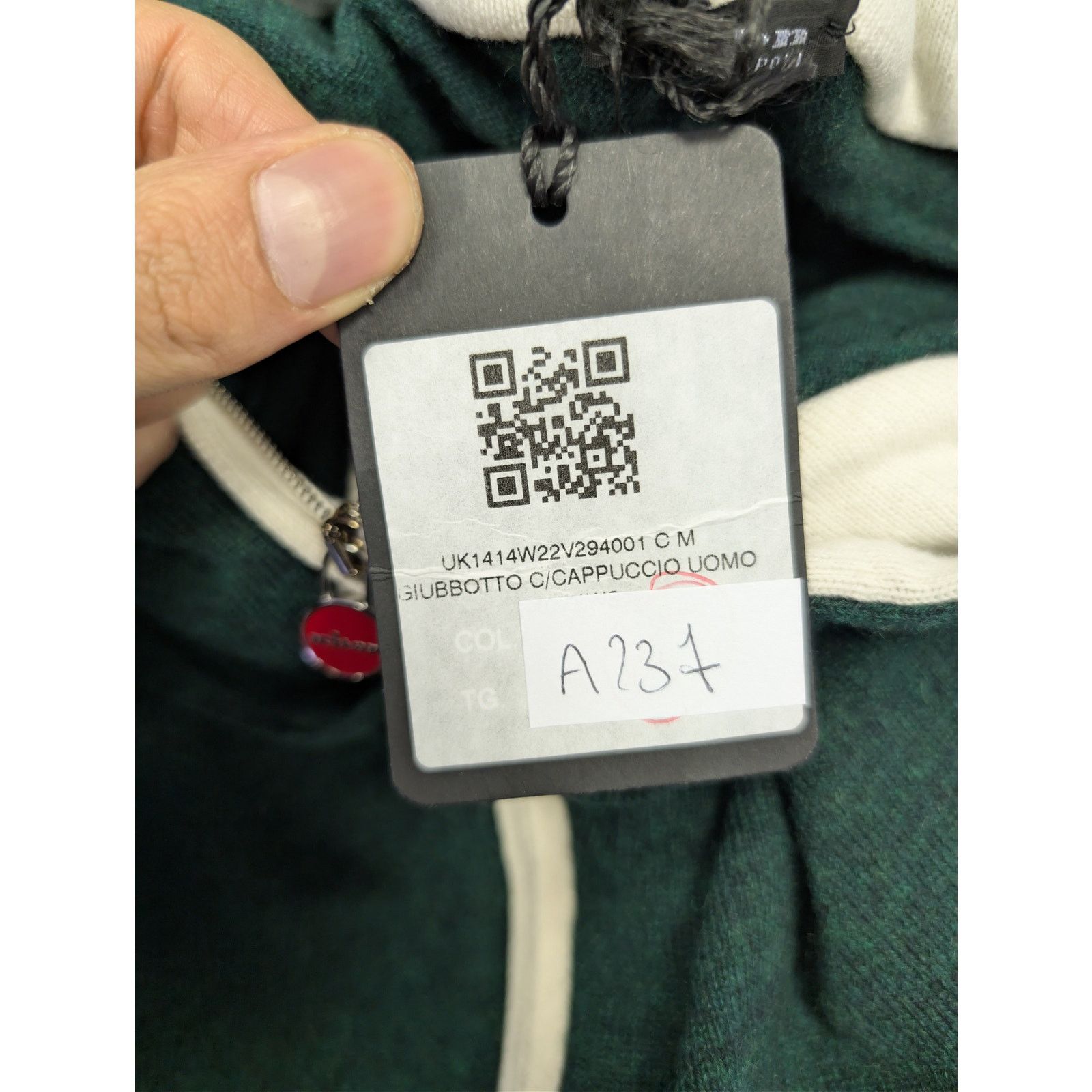 Kiton o1rshd1 CC20 Sweater Zip Hoodie Cardigan in Green Size US M / EU 48-50 / 2 - 18 Thumbnail