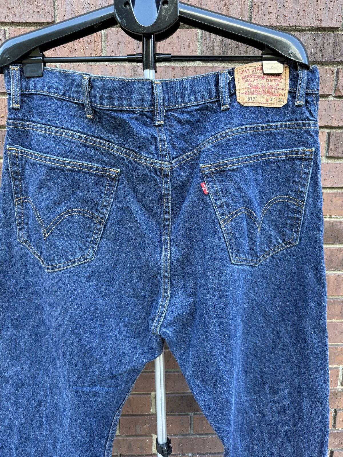 Levi's Made & Crafted Levi's 517 Bootcut Denim Blue Jeans Mens Size 42 X 30 Dark Size US 42 / EU 58 - 8 Thumbnail