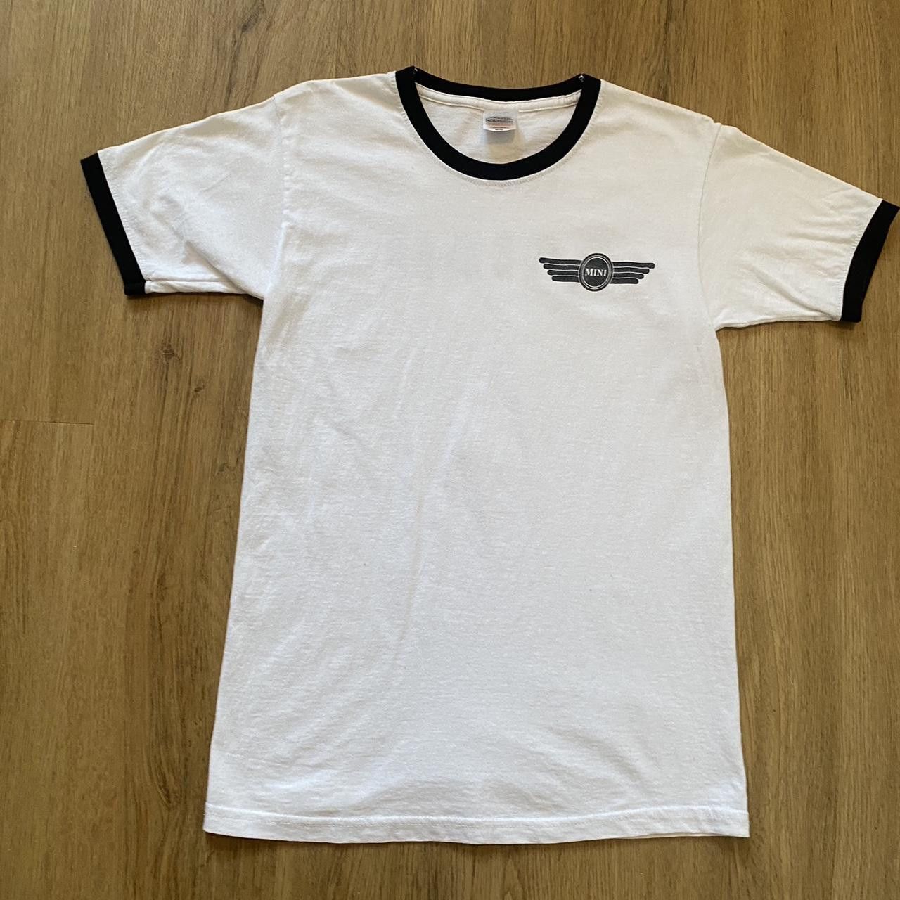 Fruit Of The Loom White vintage Mini logo ringer tee car y2k Size US S / EU 44-46 / 1 - 1 Thumbnail