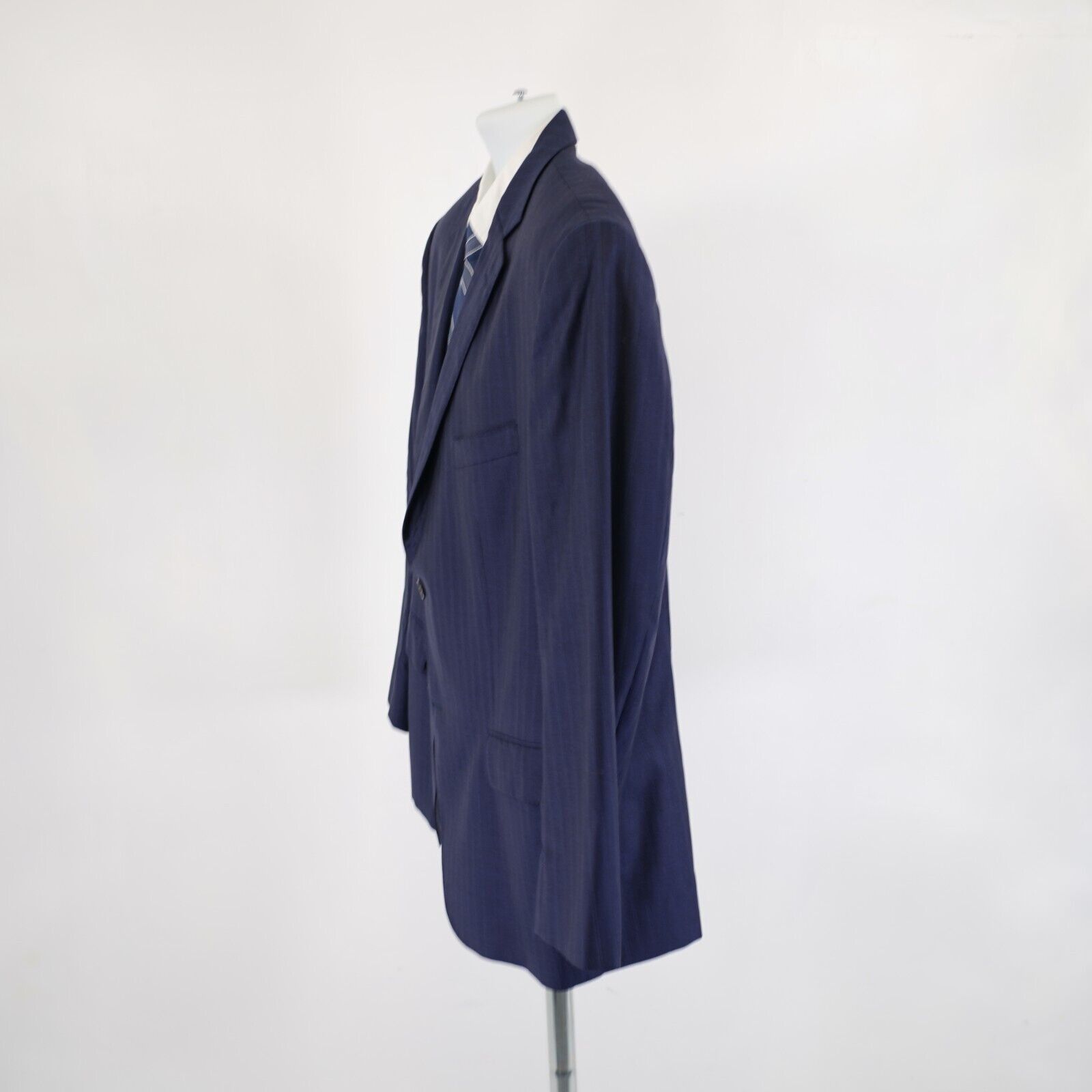 Loro Piana Loro Piana Cremieux Super 130S Wool Denver CT Blue Striped S Size 44S - 5 Thumbnail