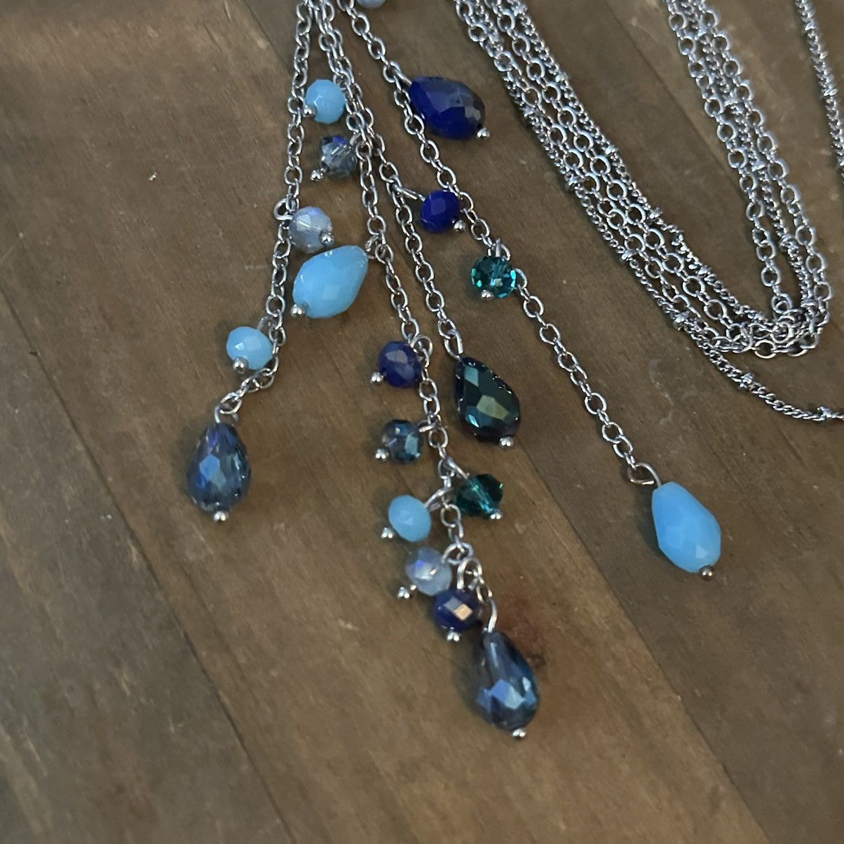 Other Silver tone double strand bead chain tassel pendant necklace Size ONE SIZE - 3 Thumbnail