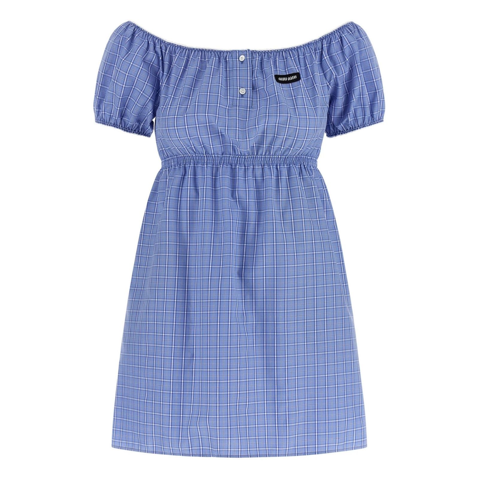 MIU MIU Light Blue Check Cotton Dress New & Authentic (Women