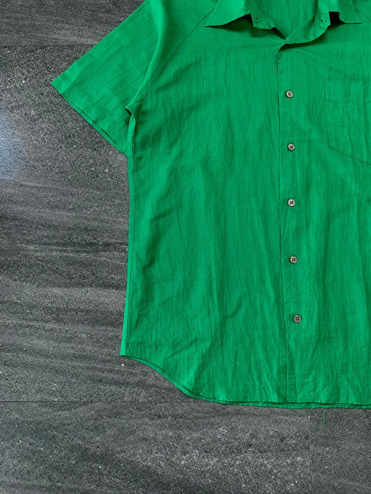 Issey Miyake Green Light Cotton Shirt - Medium Size US M / EU 48-50 / 2 - 4 Thumbnail