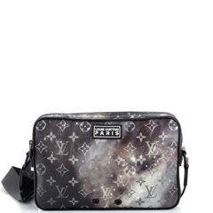 LOUIS VUITTON Monogram Galaxy Discovery Bum Bag Shoulder Bag Black Auth  28275A