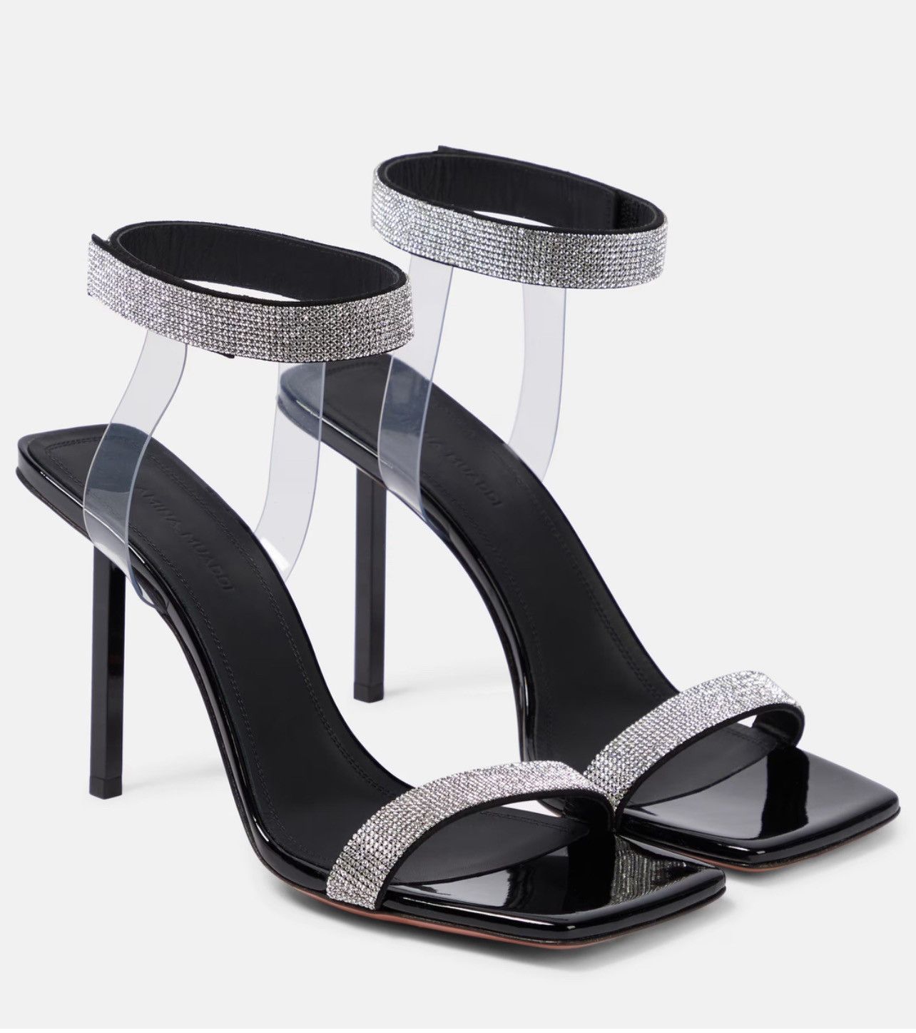 Amina Muaddi Amina Muaddi Rih 95mm crystal-embellished sandals size 36.5 Size US 6.5 / IT 36.5 - 1 Thumbnail