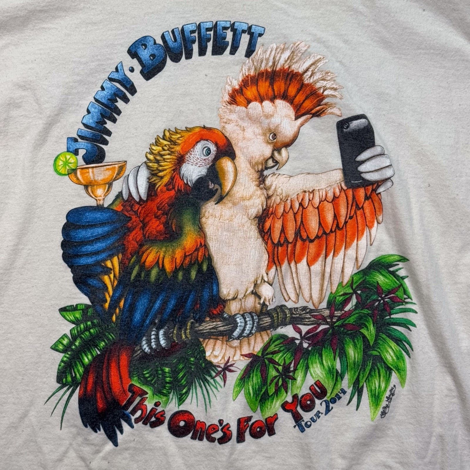 Gildan Jimmy Buffett 2014 Tour This Ones For You Concert T Shirt L Size US L / EU 52-54 / 3 - 3 Thumbnail