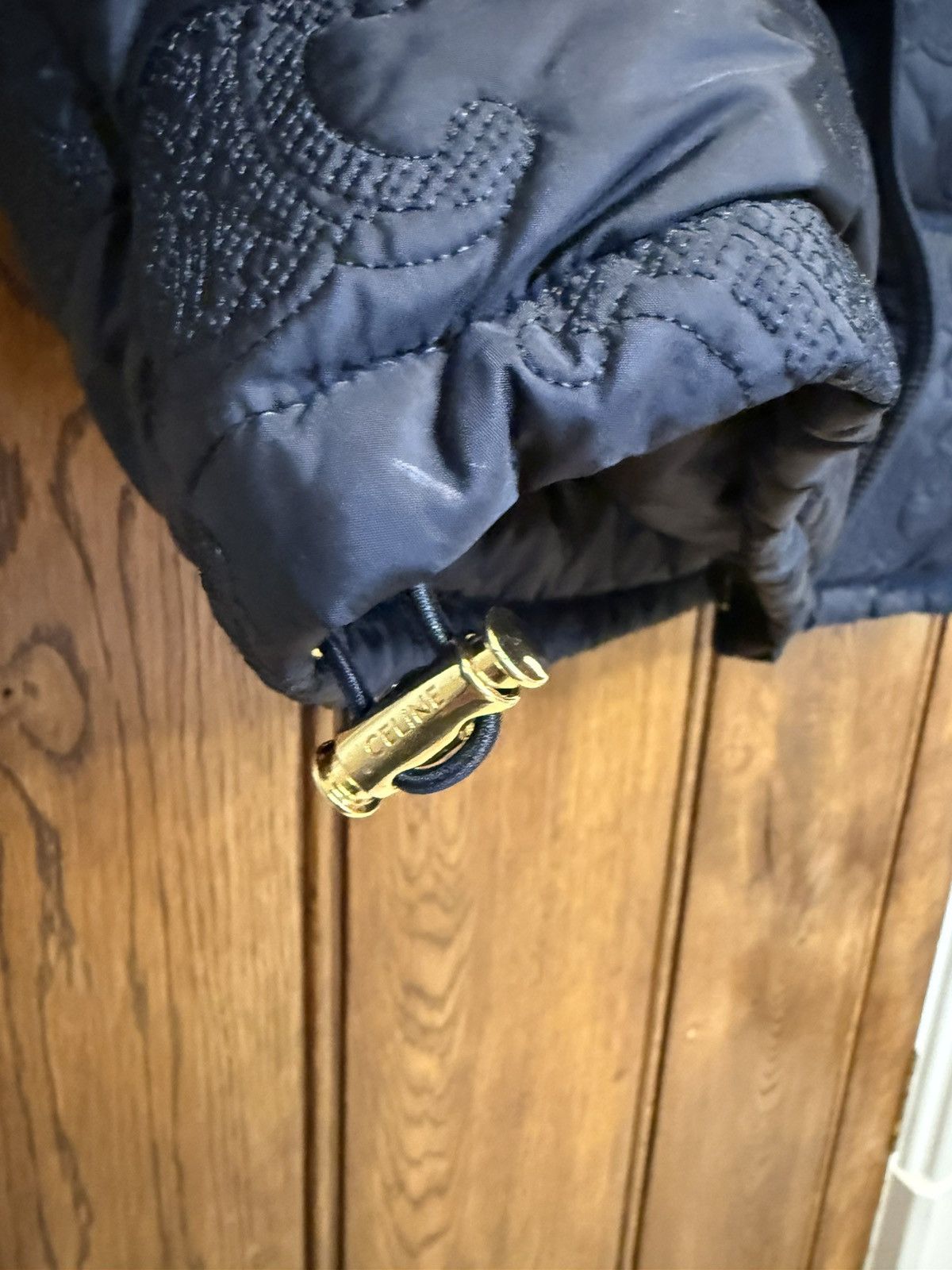 Celine $5k Celine Long Triomphe black logo coat jacket Hedi Slimane Size US M / EU 48-50 / 2 - 18 Thumbnail