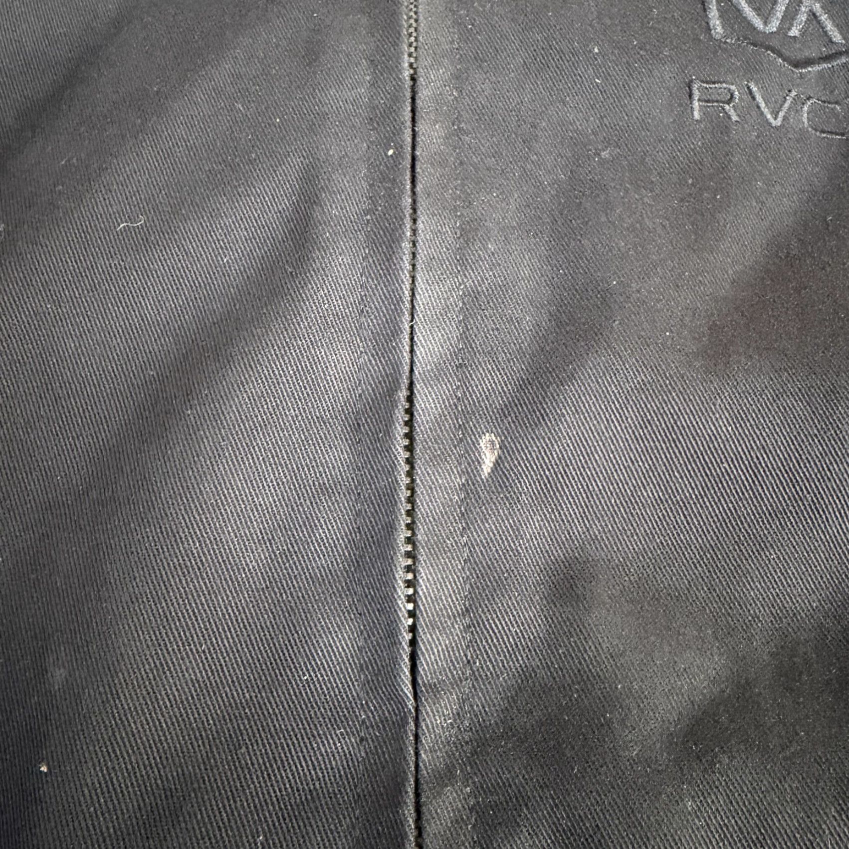 RVCA RVCA Jacket Mens XL Black Canvas Bomber Full Zip Lined Pockets Workwear Size US XL / EU 56 / 4 - 3 Thumbnail