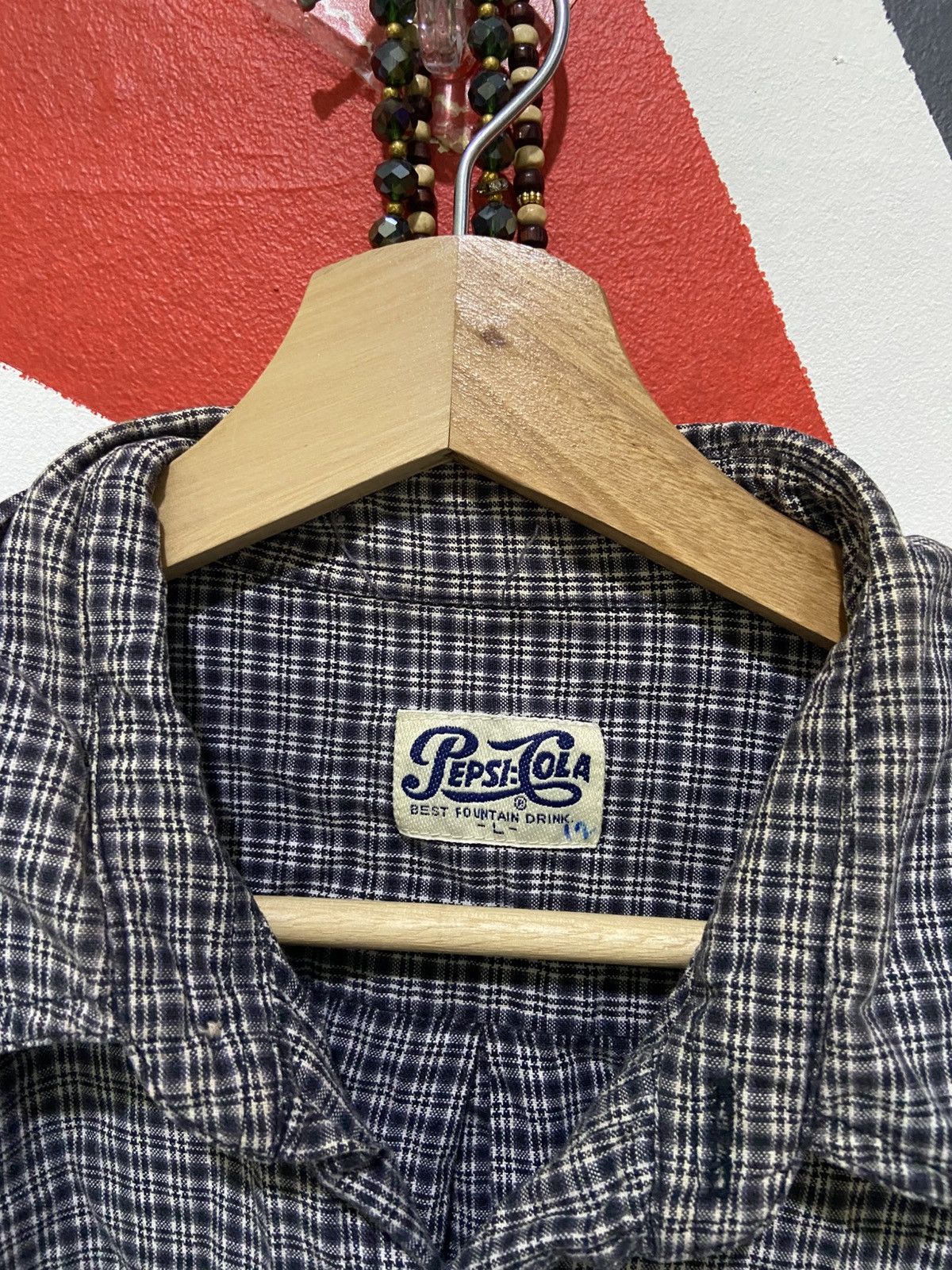 Pepsi Vintage Pepsi Cola Plaid Flannel Shirt 👕 Size US L / EU 52-54 / 3 - 4 Thumbnail