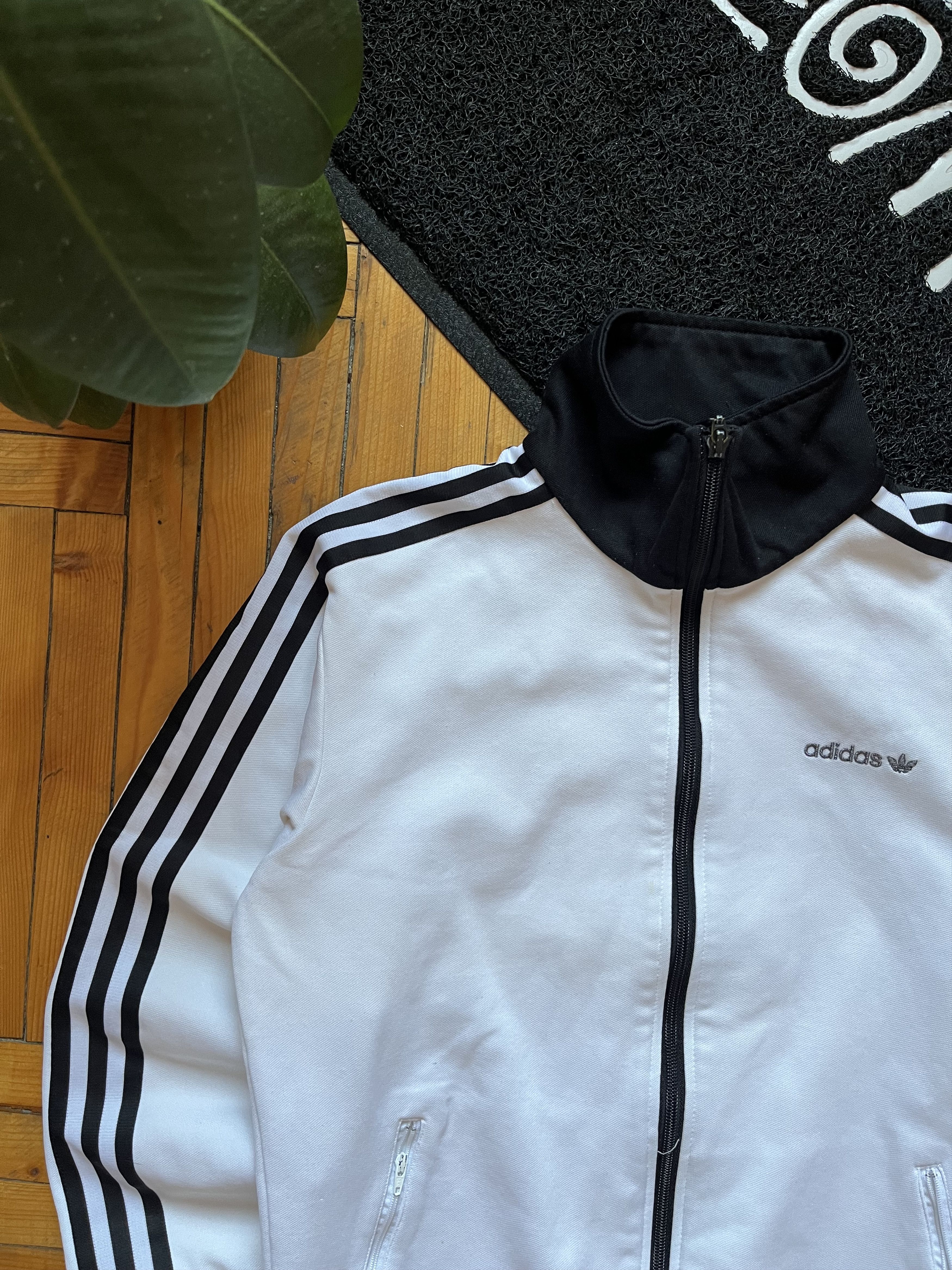 Adidas Vintage Adidas 00's Track Jacket White & Black Stripes Size US S / EU 44-46 / 1 - 2 Thumbnail