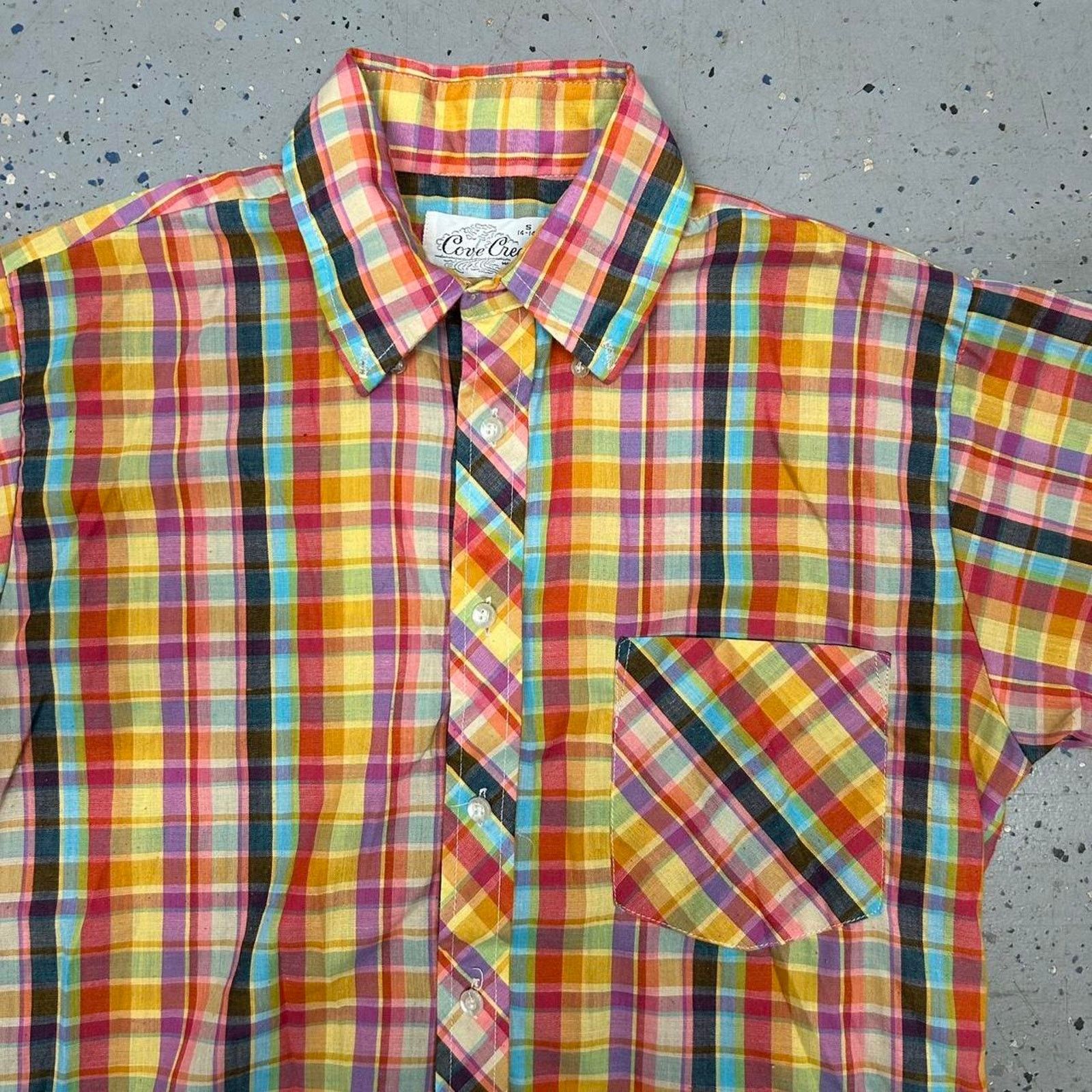 Other VTG 80s multi-coloured plaid button-up shirt Size S / US 4 / IT 40 - 2 Thumbnail