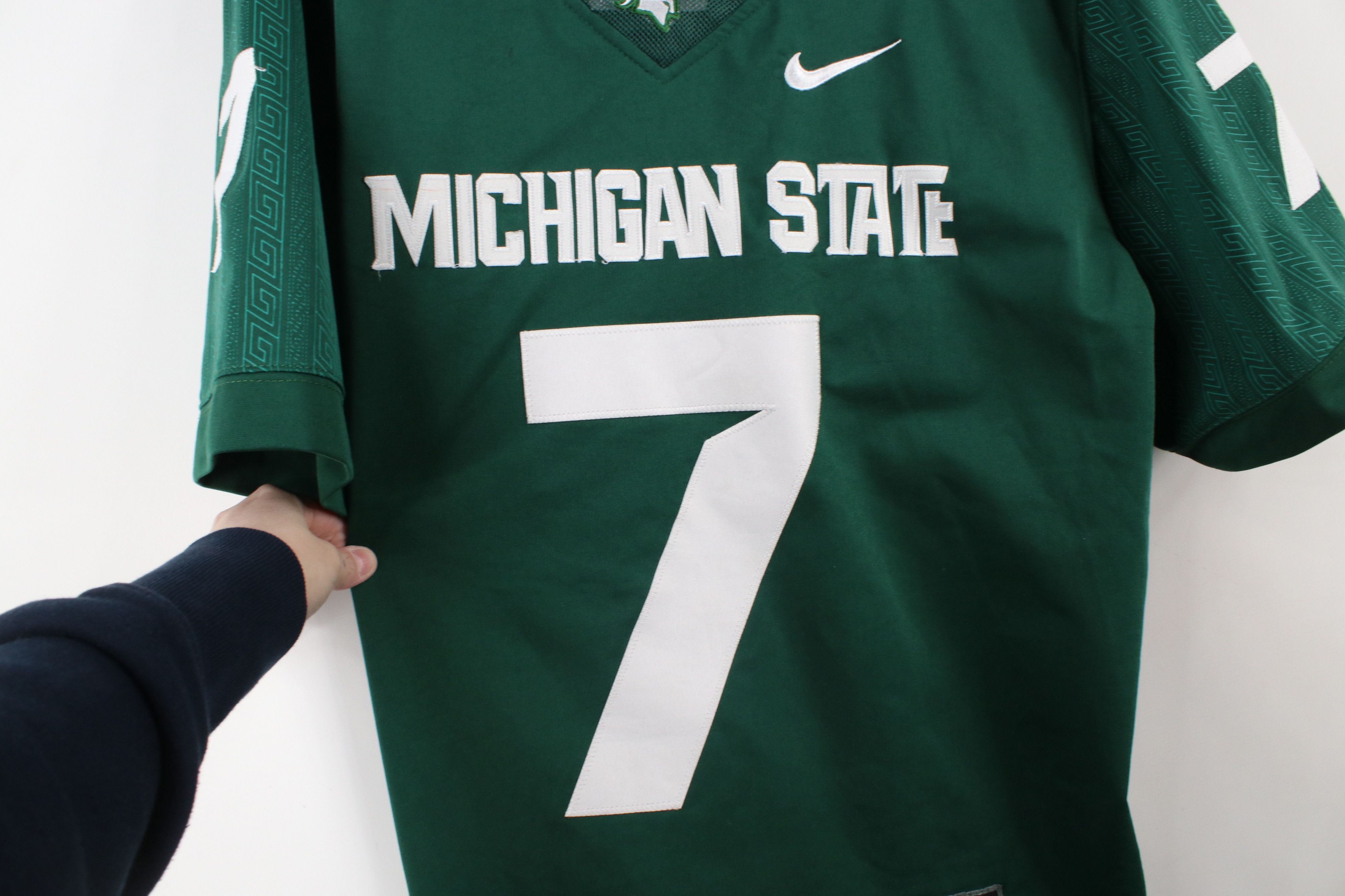 Nike × Vintage Vintage Y2K Nike Michigan State University Football Jersey Size US S / EU 44-46 / 1 - 8 Thumbnail