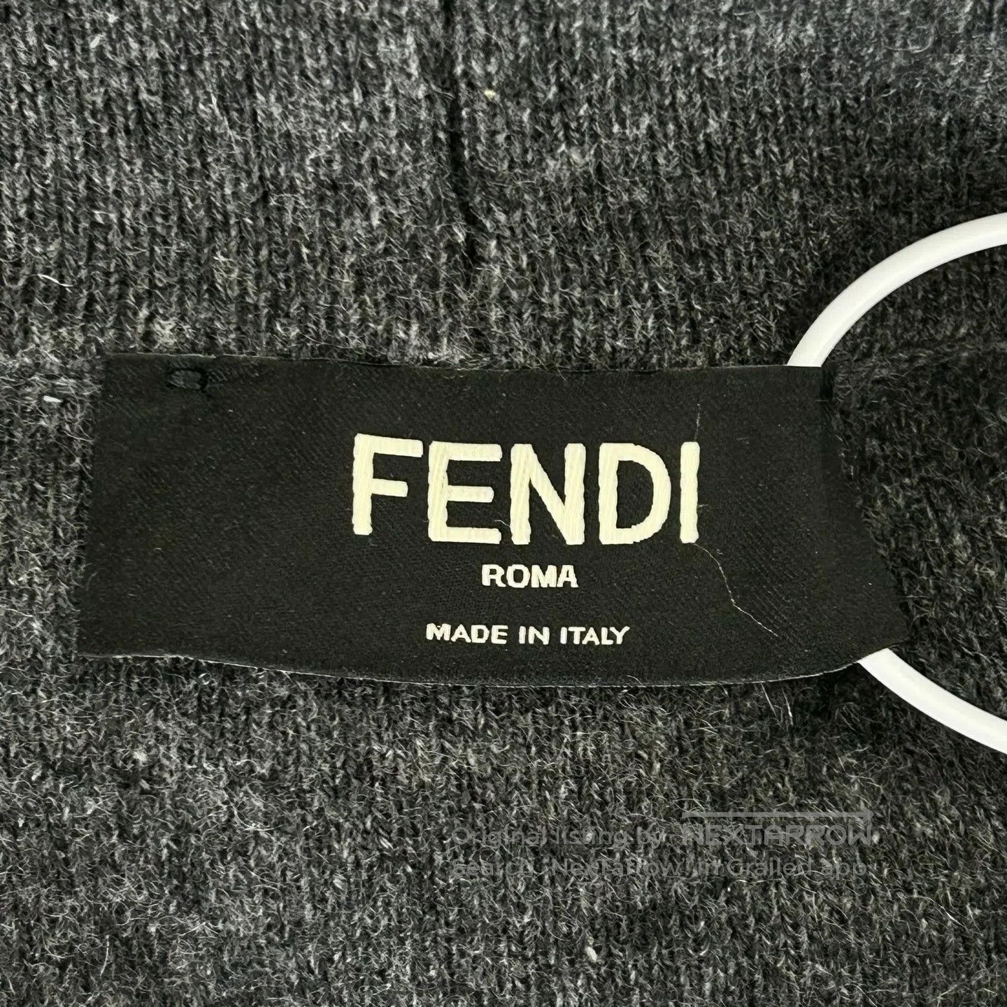 Fendi FENDI size44 New Dark Gray Cashmere-Wool Blend Hooded Cardi Size US S / EU 44-46 / 1 - 3 Thumbnail