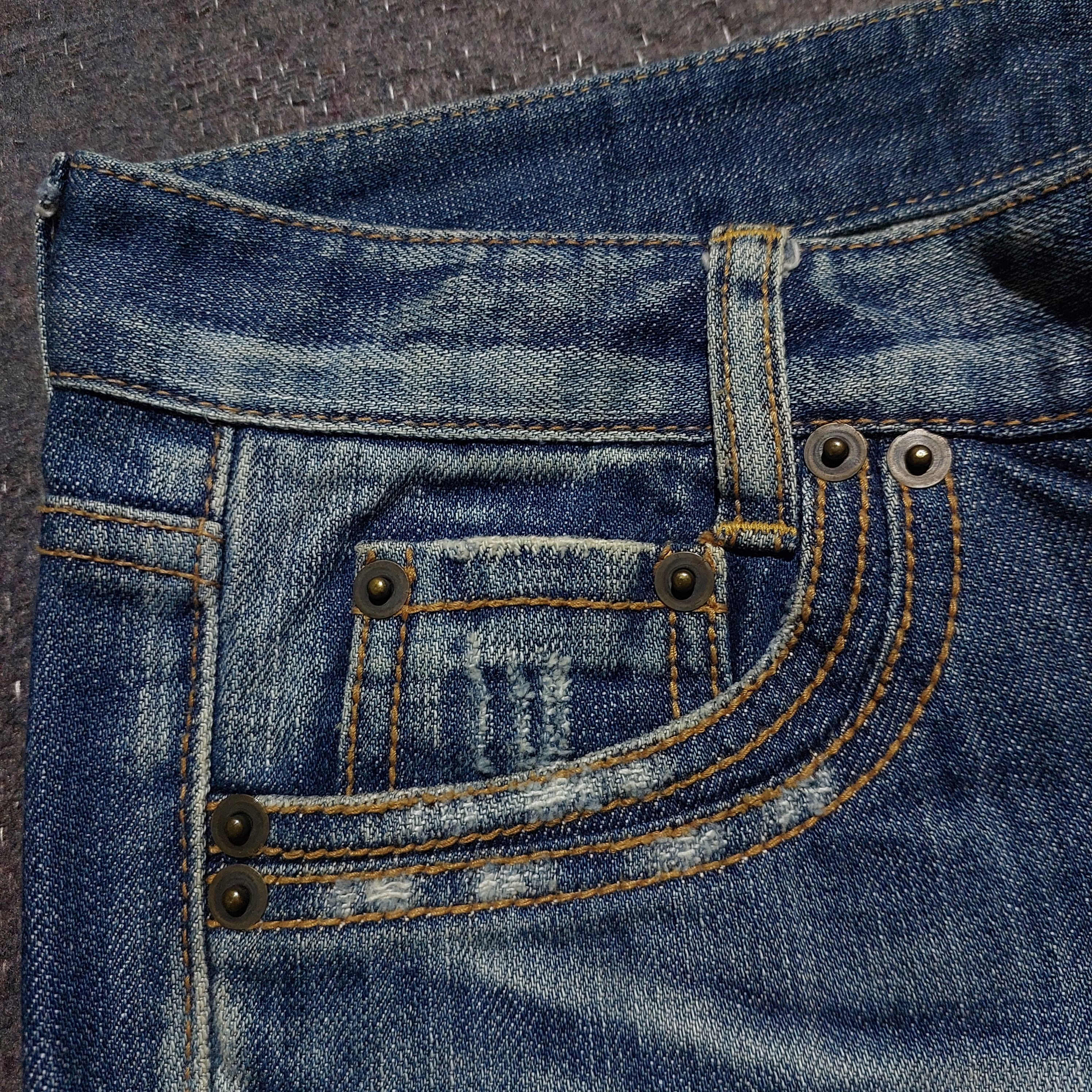 Tornado Mart Jean Mani distressed fadded blue flared jeans Size US 29 - 10 Thumbnail